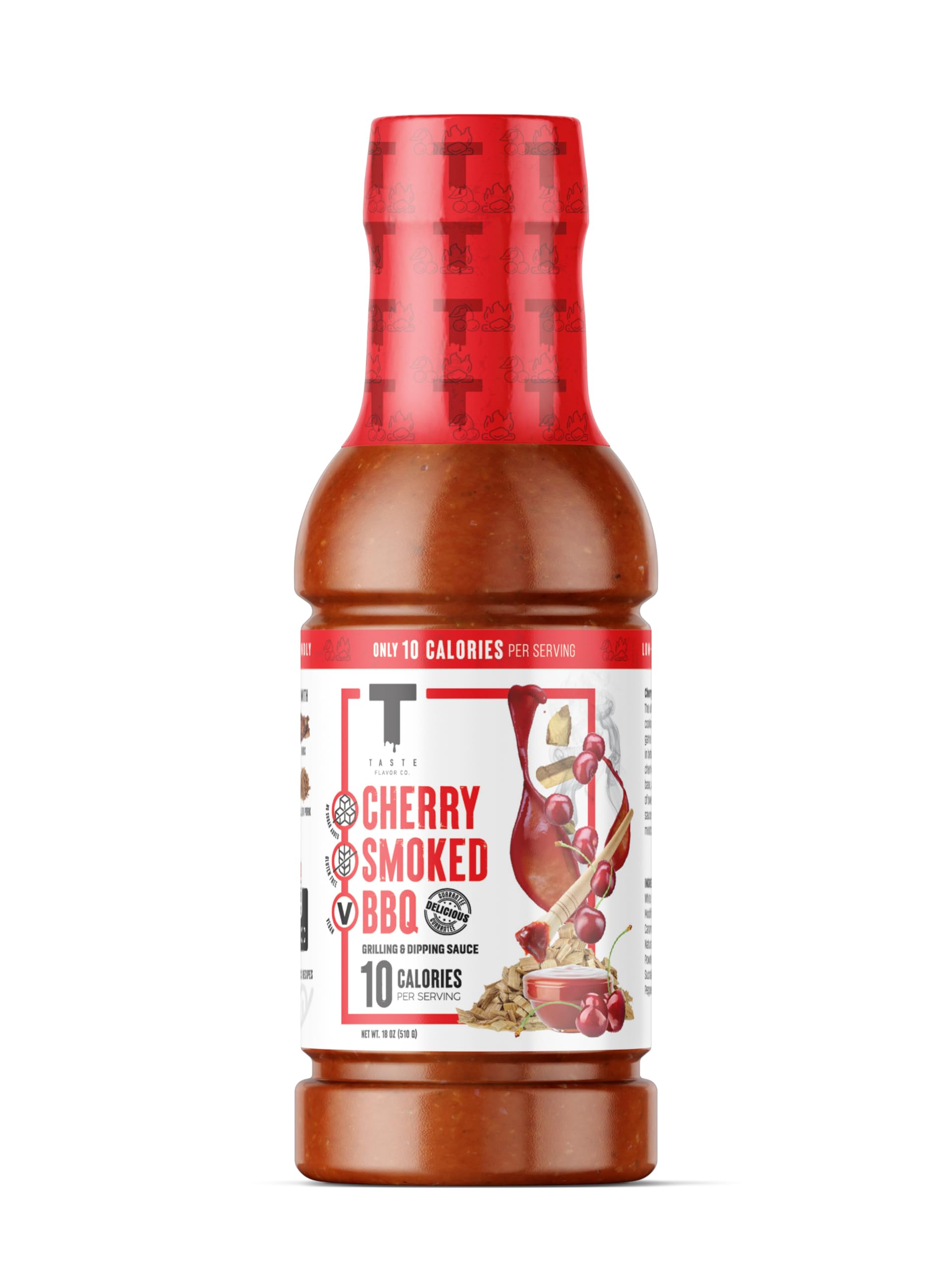 Taste Flavor Co.Wing Sauce and Marinade, Great Tasting, Keto Friendly, Low-Calorie Sauce (Cherry Smoked BBQ)