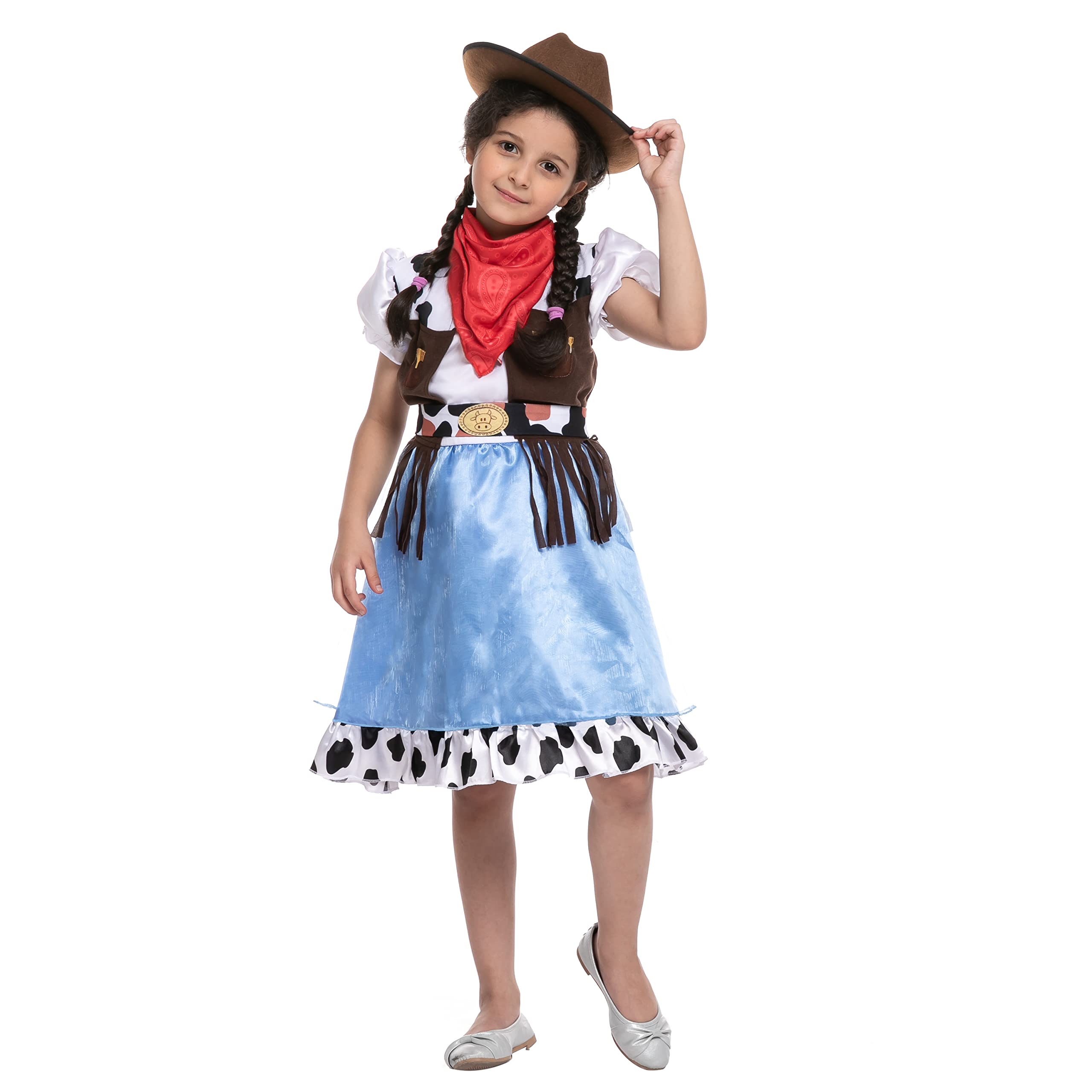 Jupe Cowgirl Wrangler Pour Fille - Taille 5 (ajustable) - Jean Bleu Foncé