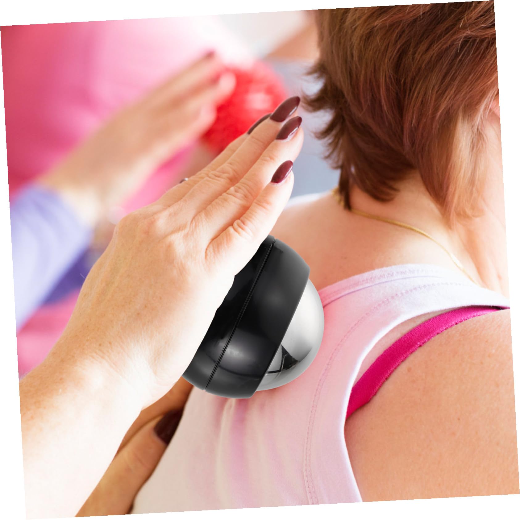 Bola de Masaje Portátil para Aliviar Músculos, Rodillo Térmico y Diseño Ergonómico, para Fitness y Yoga