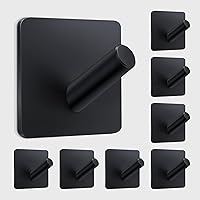 Vista 15 de Ganchos para toallas de baño, 4 unidades, ganchos de pared resistentes para baños, abrigos, batas, cocina, ganchos autoadhesivos sin perforación