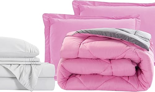 Elegant Comfort Juego de sábanas y edredón de 7 piezas, tamaño individual XL, de 1500 hilos, súper acogedor, resistente a las arrugas y a las