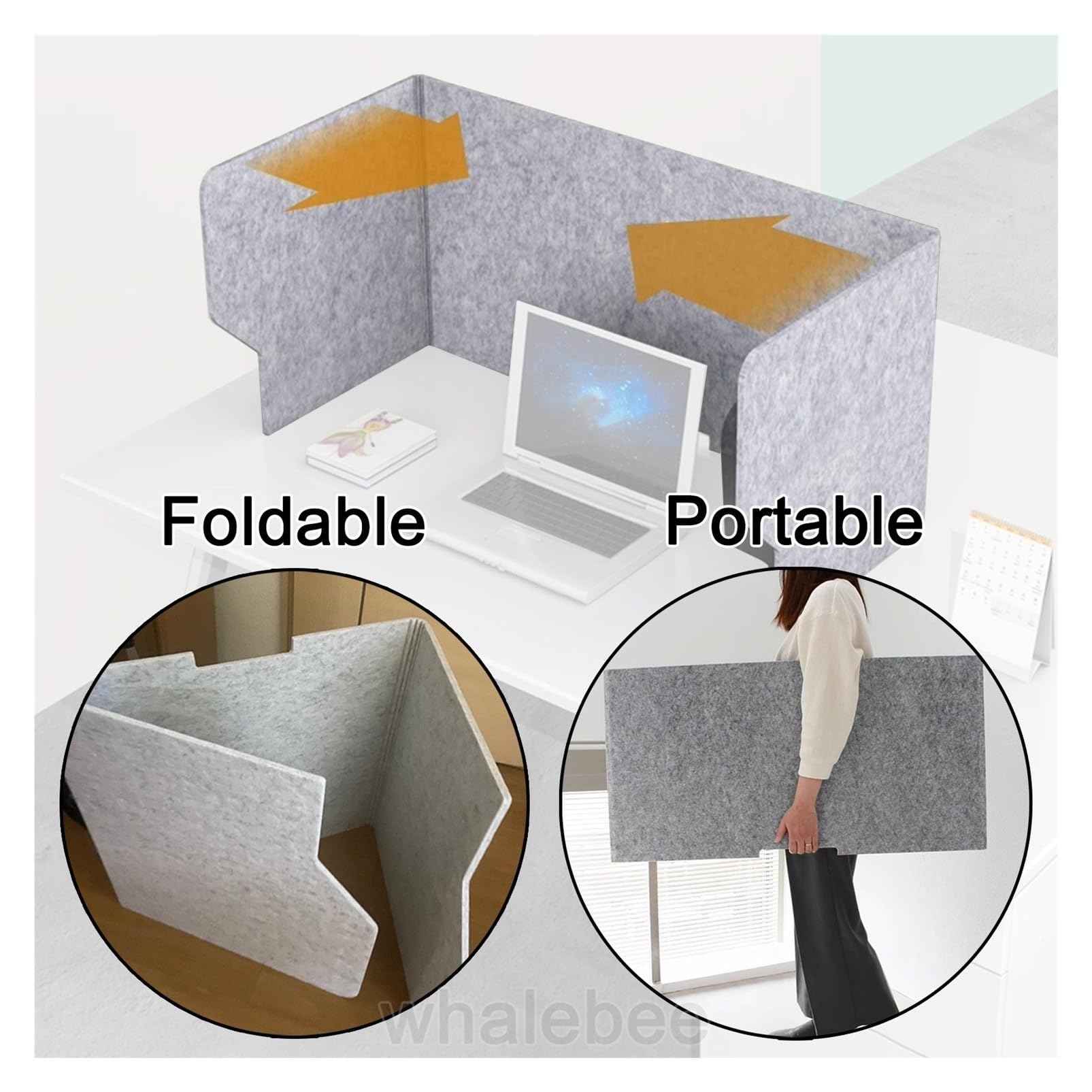 Panneau D'intimité Bureau 60 80 100cm Séparateur De Table Pliable