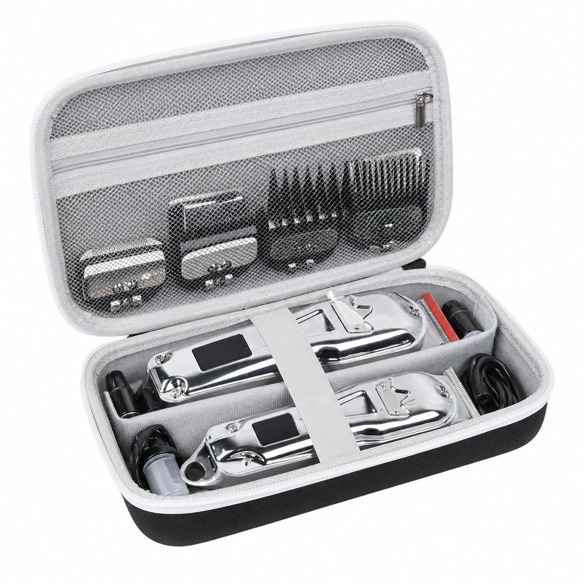 HANNEA® Hard Travel Case Compatible with Novah for Ufree for Novah for Suprent for Limural Professional Hair Clippers, Beard Trimmer Grooming Storage Holder for Hair Trimmers Set (Case only)-image-7