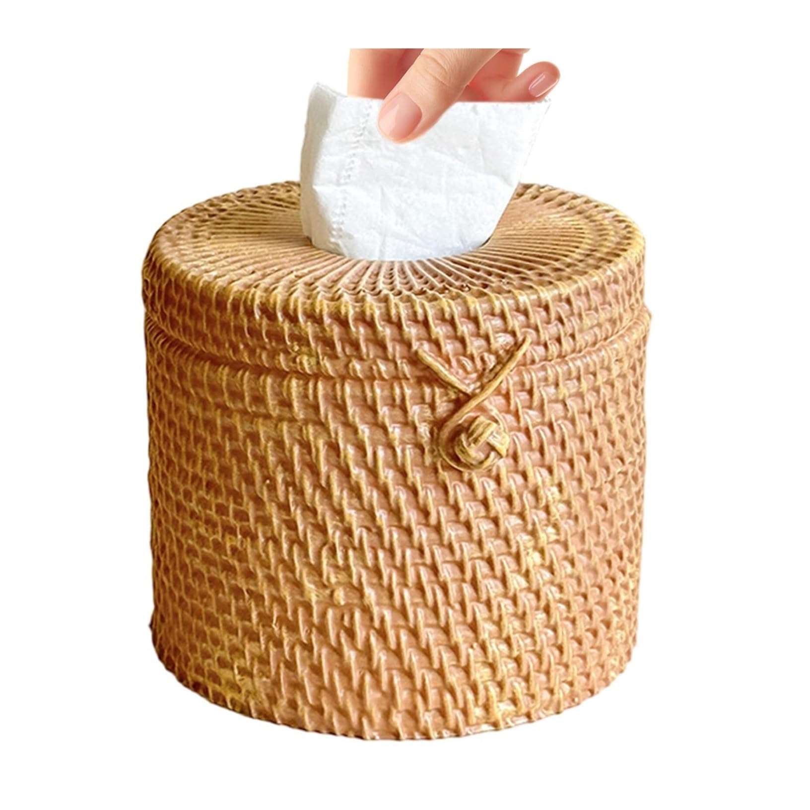 Boîte à mouchoirs en rotin pour résoudre le désordre de la salle de bain