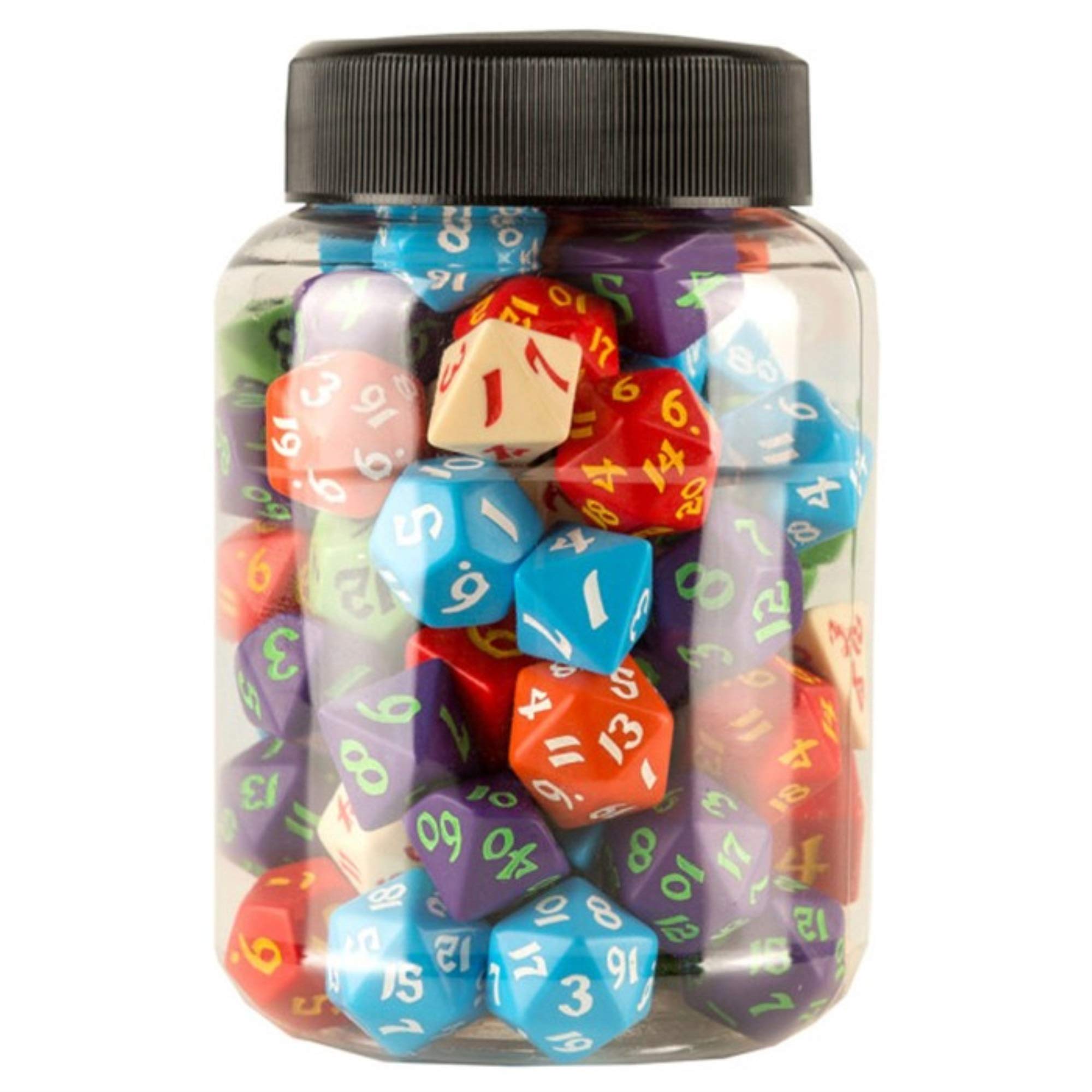 Q-Workshop MIX07 - Round Jar of Classic RPG Dice (80)