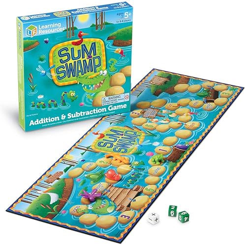 Sum Swamp Juego de adición y sustracción Edades 4y hasta Paquete de 10 Multicolor
