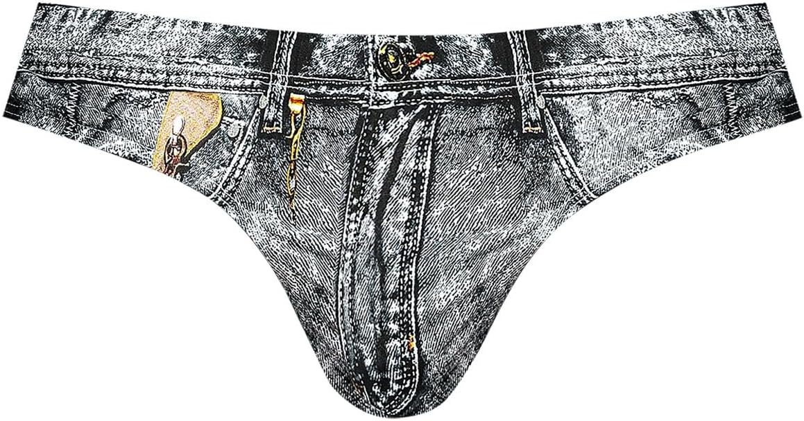 Male Power 486-286 Dirty Denim Bikini Denim Print