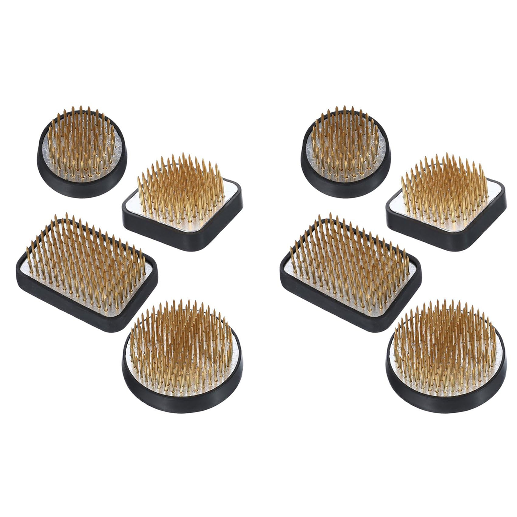 Hndhbfgrt 8 Pcs Japanese Kenzan Kit for Flower Arrangement,2.4in Round,1.6in Square,2.1in X 1.4in Rectangle & 1.in Round