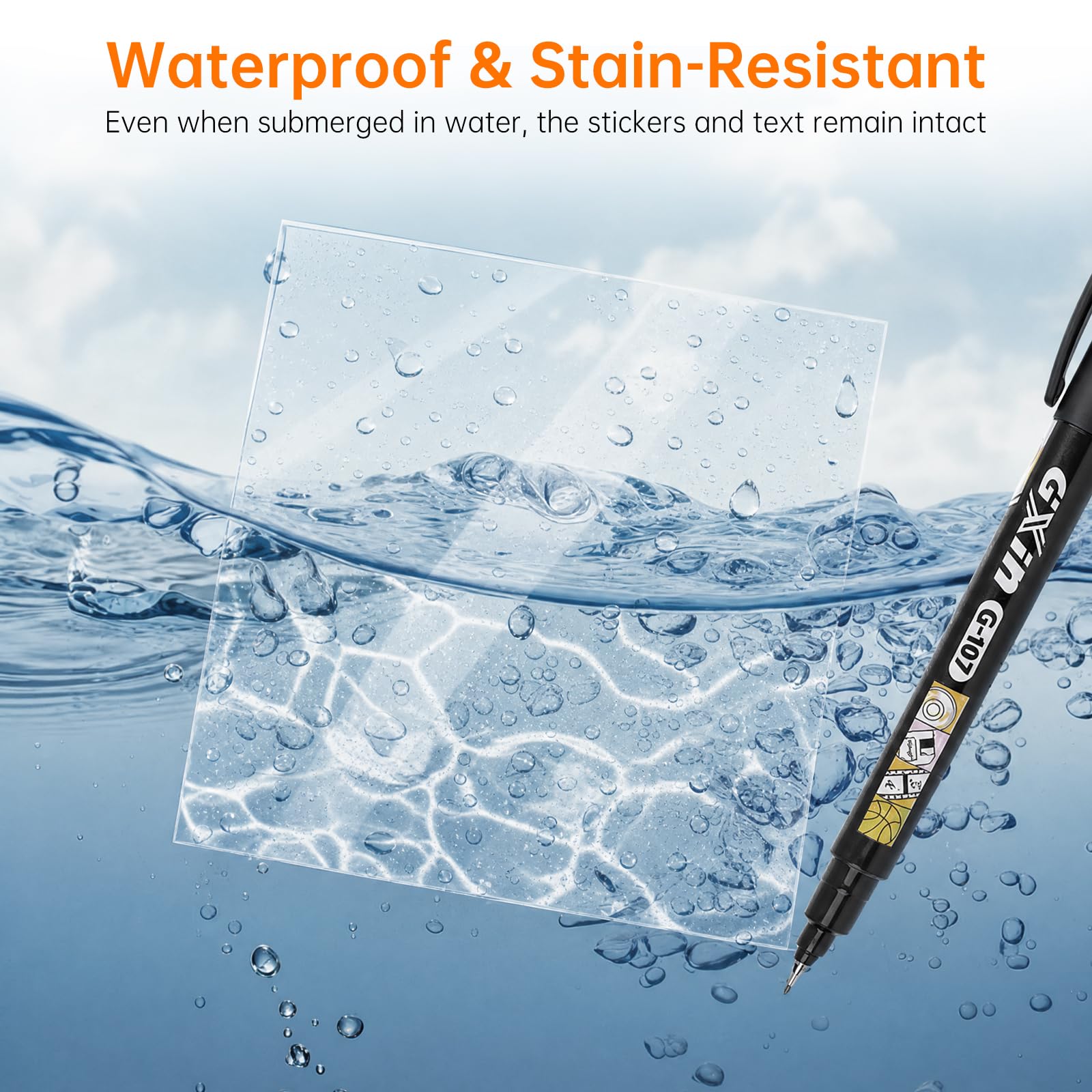 Transparente Haftnotizen mit Marker, 99,9 % Transparenz, starke Haftung, wasserfest: MEIGAONE 7 Stück, transparente Haftnotizen, 7 x 3 cm, durchscheinende Haftnotizen, Büro, Schulbedarf