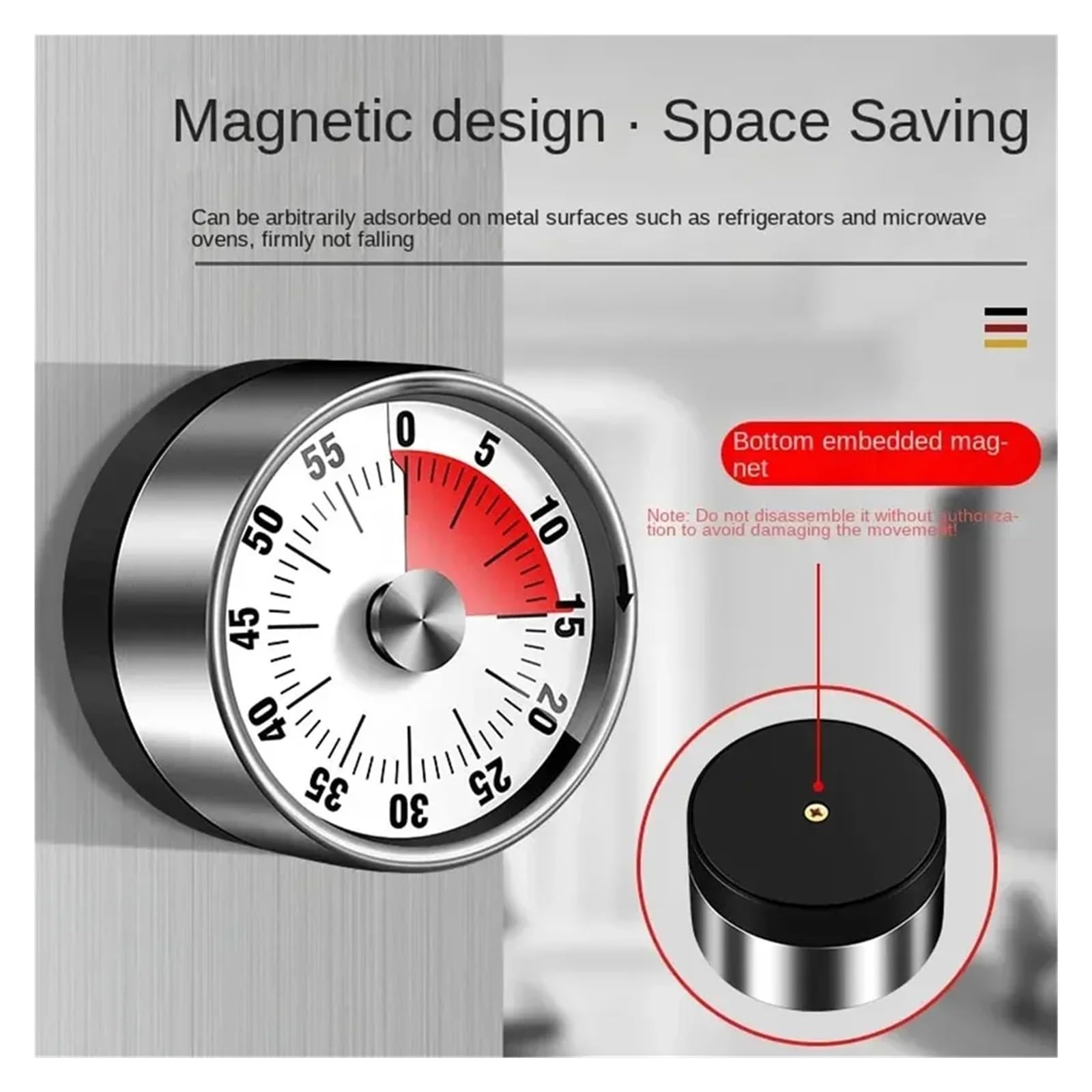 minutnik, 1pcs Mechanical Countdown Timers Kitchen Classroom Baking Clock For Teaching Meeting Cookin Working