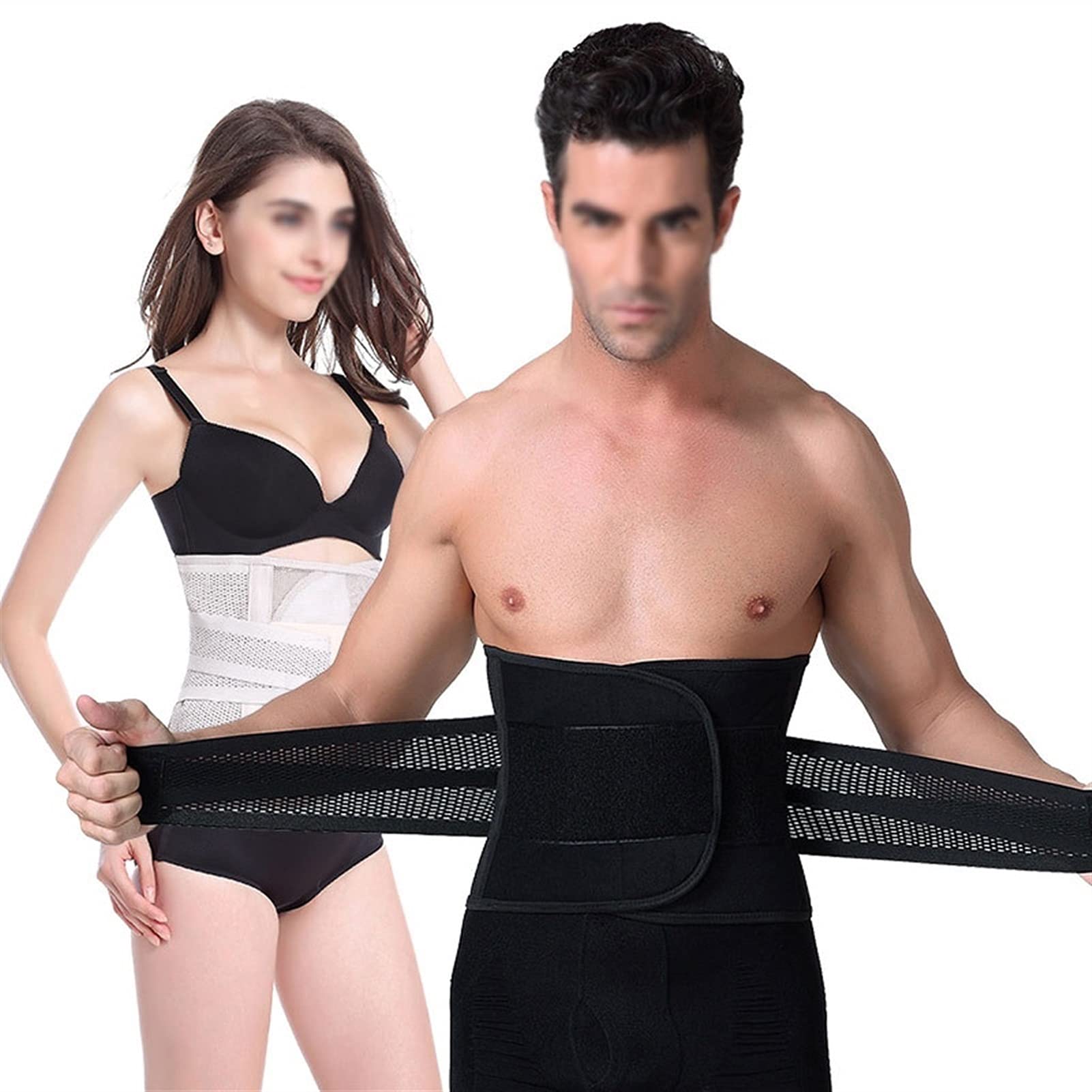 Lumbar Back Brace Correas traseras ajustables dobles para el cinturón de soporte del núcleo inferior Alivio del dolor de la cintura Compresión extra transpirable Se adapta a hombres y mujere