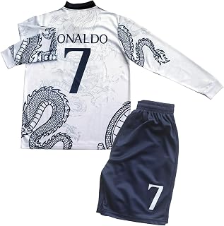 #7 Special Gold Black Dragon Edition Long Sleeve Football Soccer Kids Jersey Shorts Set Youth Sizes