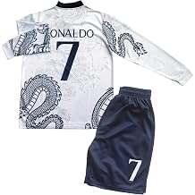 #7 Special Gold Black Dragon Edition Long Sleeve Football Soccer Kids Jersey Shorts Set Youth Sizes