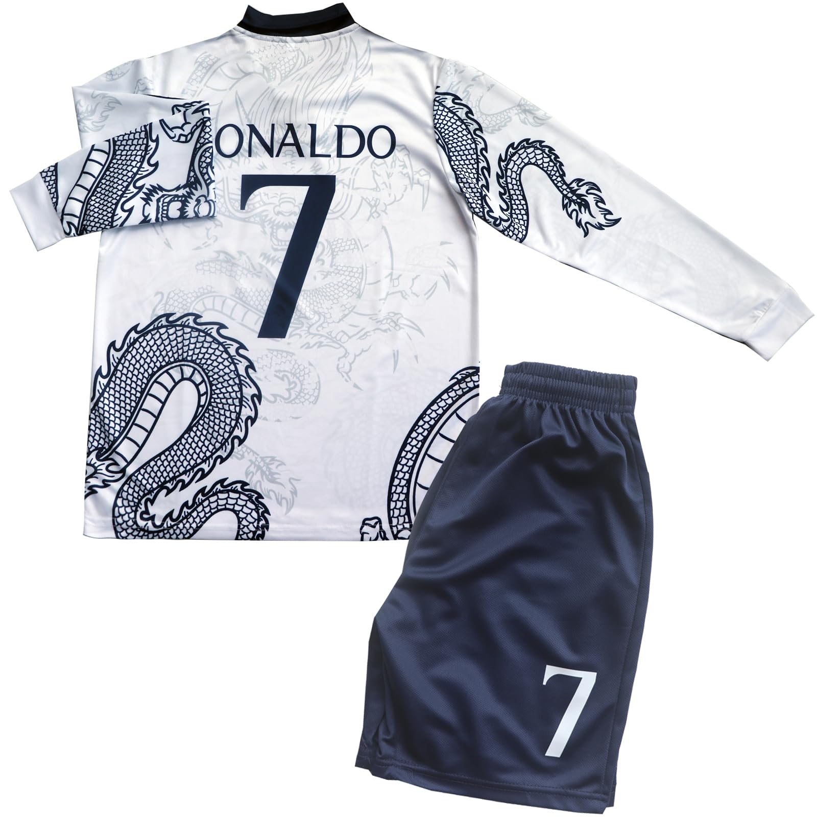 #7 Special Gold Black Dragon Edition Long Sleeve Football Soccer Kids Jersey