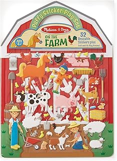 Melissa & Doug Puffy Sticker Play Set - On the Farm - 52 Reusable Stickers, 2 Fold-Out Scenes
