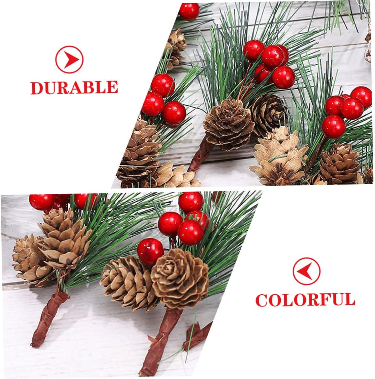 72pcs Pine Needle Garland Realistic Home Decoration for Wreaths Projects Wedding Celebrations and Festive Events