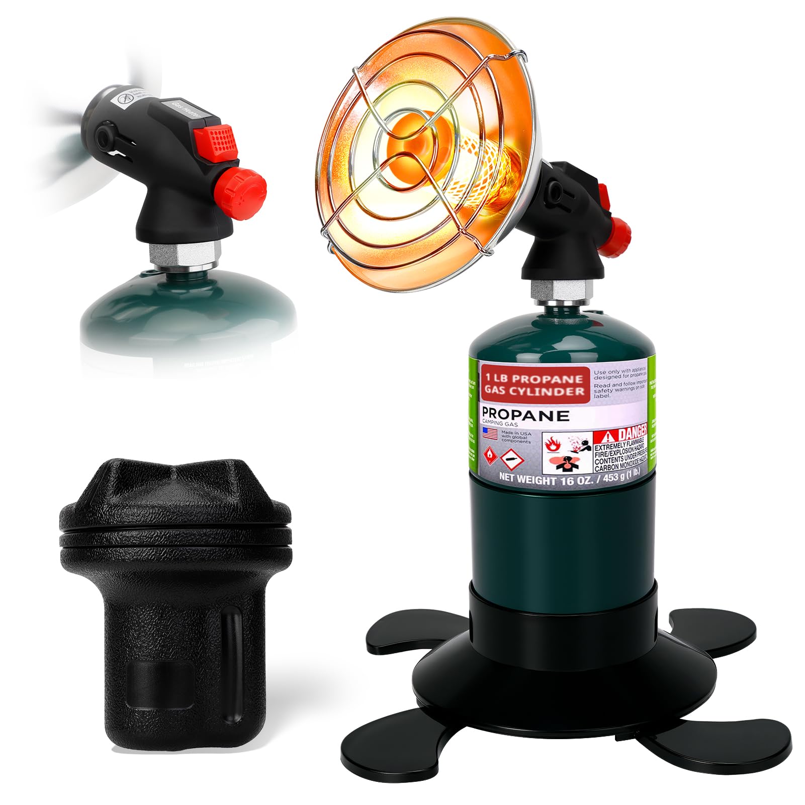 Small Portable Outdoor Heater, Lightweight Outdoor Heaters for Camping Tent（Propane Tank Not Included）-image-31