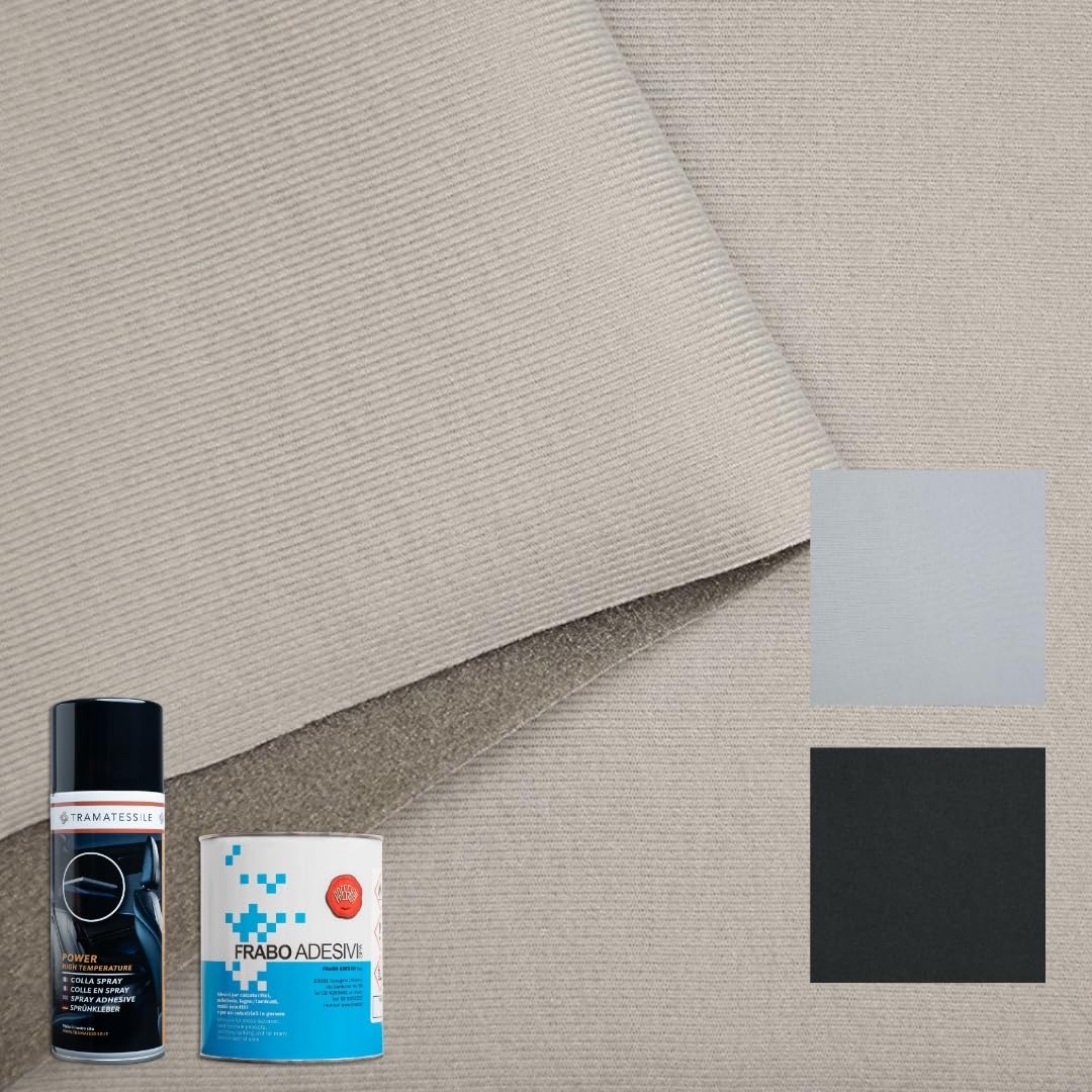 Kit Tessuto Cielo Auto Grigio Antracite Compatibile Con VW/Audi/Mercedes/BMW - Foto 3