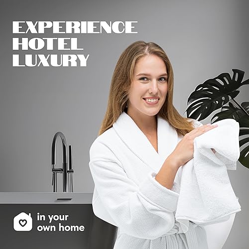 Vista 103 de White Classic Bleach Safe - Toallitas de maquillaje negras para limpieza facial, paquete de 6, toallas de maquillaje negras de algodón de lujo súper