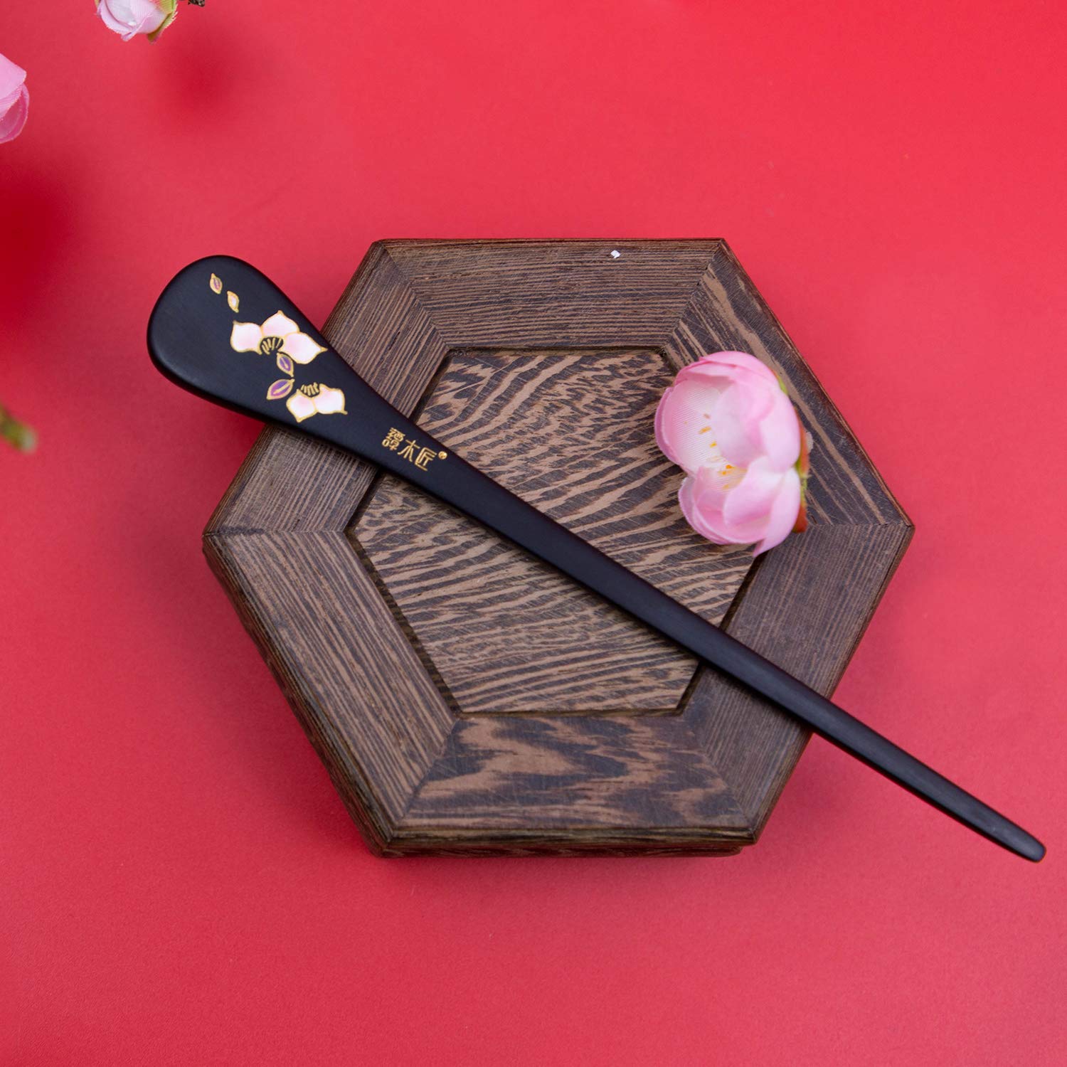 TAN MUJIANG 譚木匠 一本簪 木製 漆芸簪-馨香（黑）/ケース付き Amazon.co.jp: TAN MUJIANG 譚木匠 一本簪 木製 漆芸簪-馨香（黑
