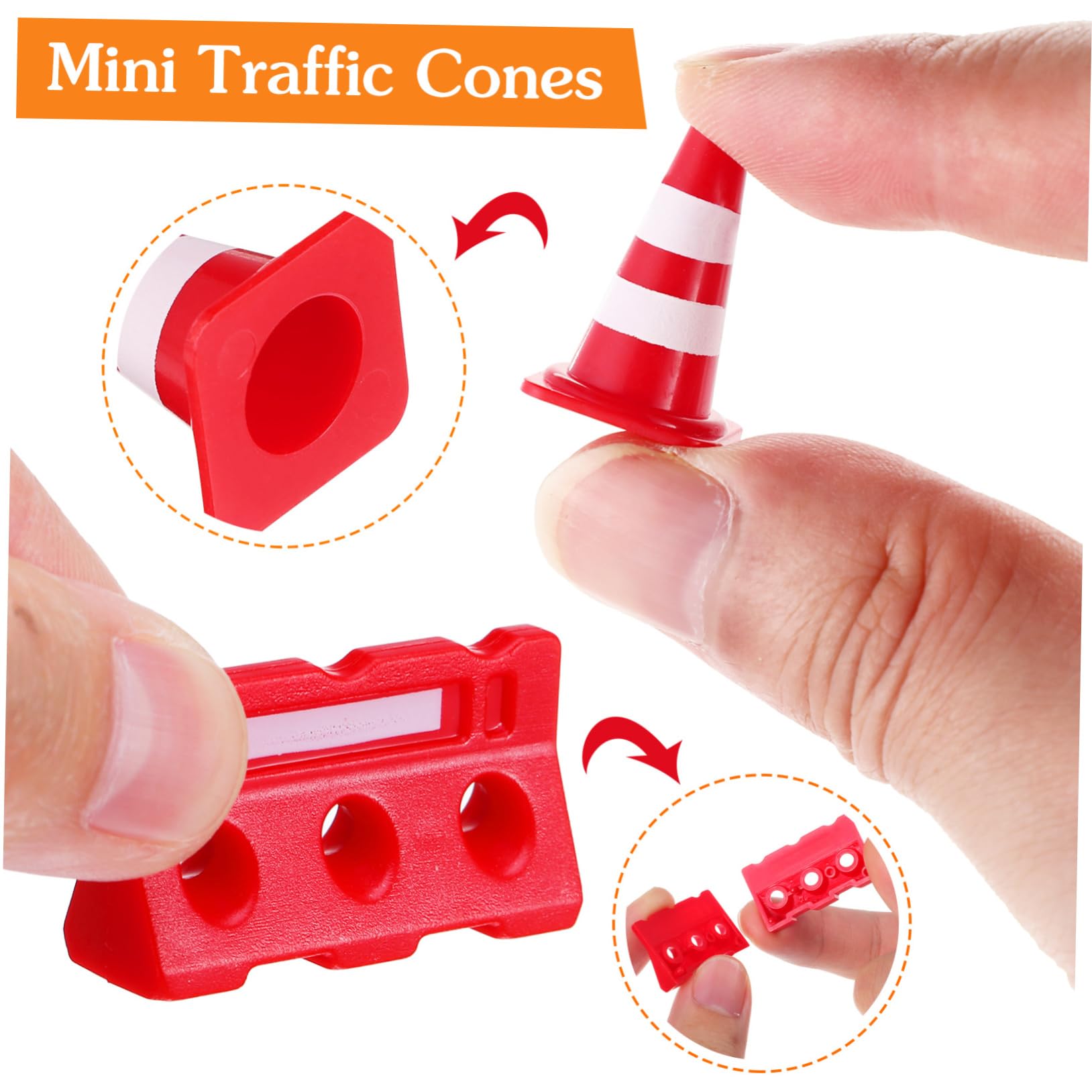 Jouet Barricade Et Panneaux Signalisation - 120 Pièces - Cônes Et Clôtures Miniatures - Éducatif
