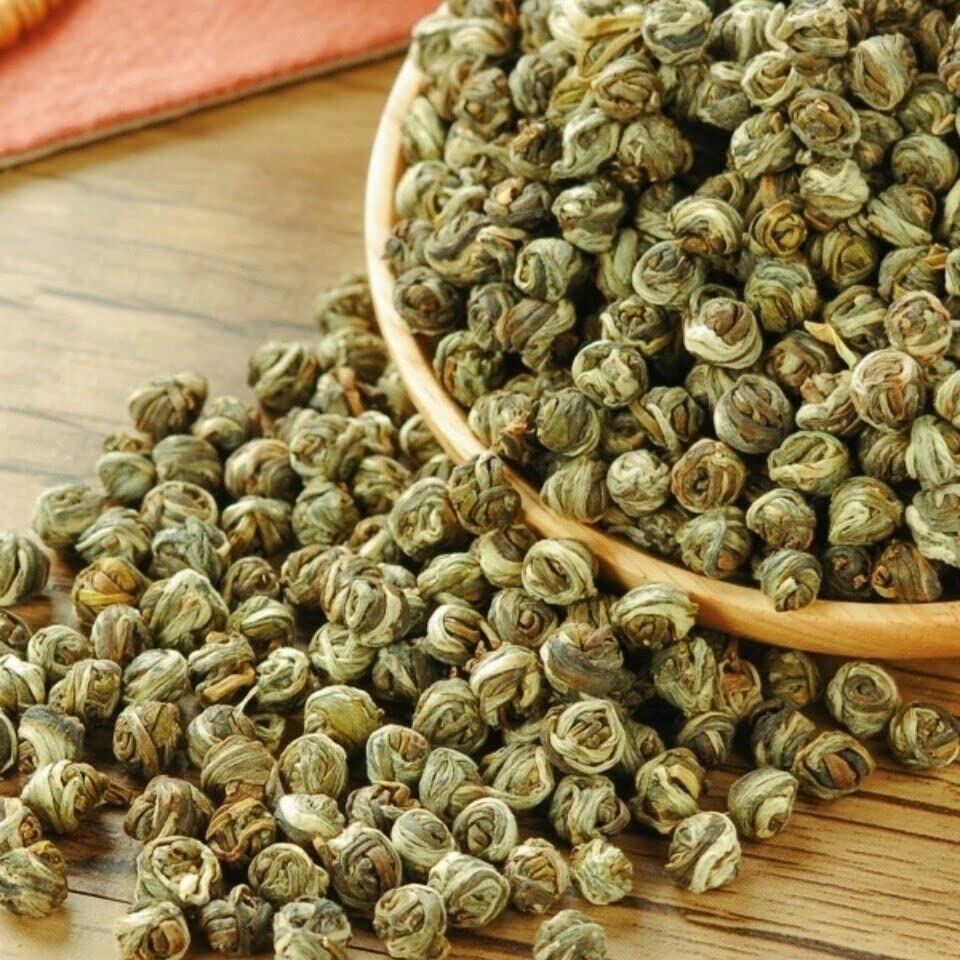 Tè verde Puer King ai fiori cinesi Premium al gelsomino Perla di drago Palla Tè (100g)