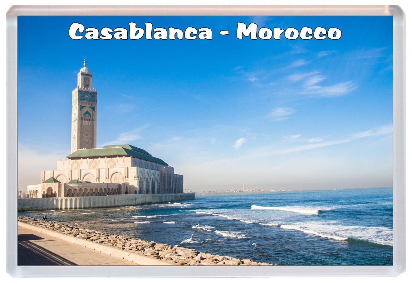 Baked Bean Store Multicolor Casablanca - Morocco - Africa - Jumbo Fridge Magnet Bbsm41