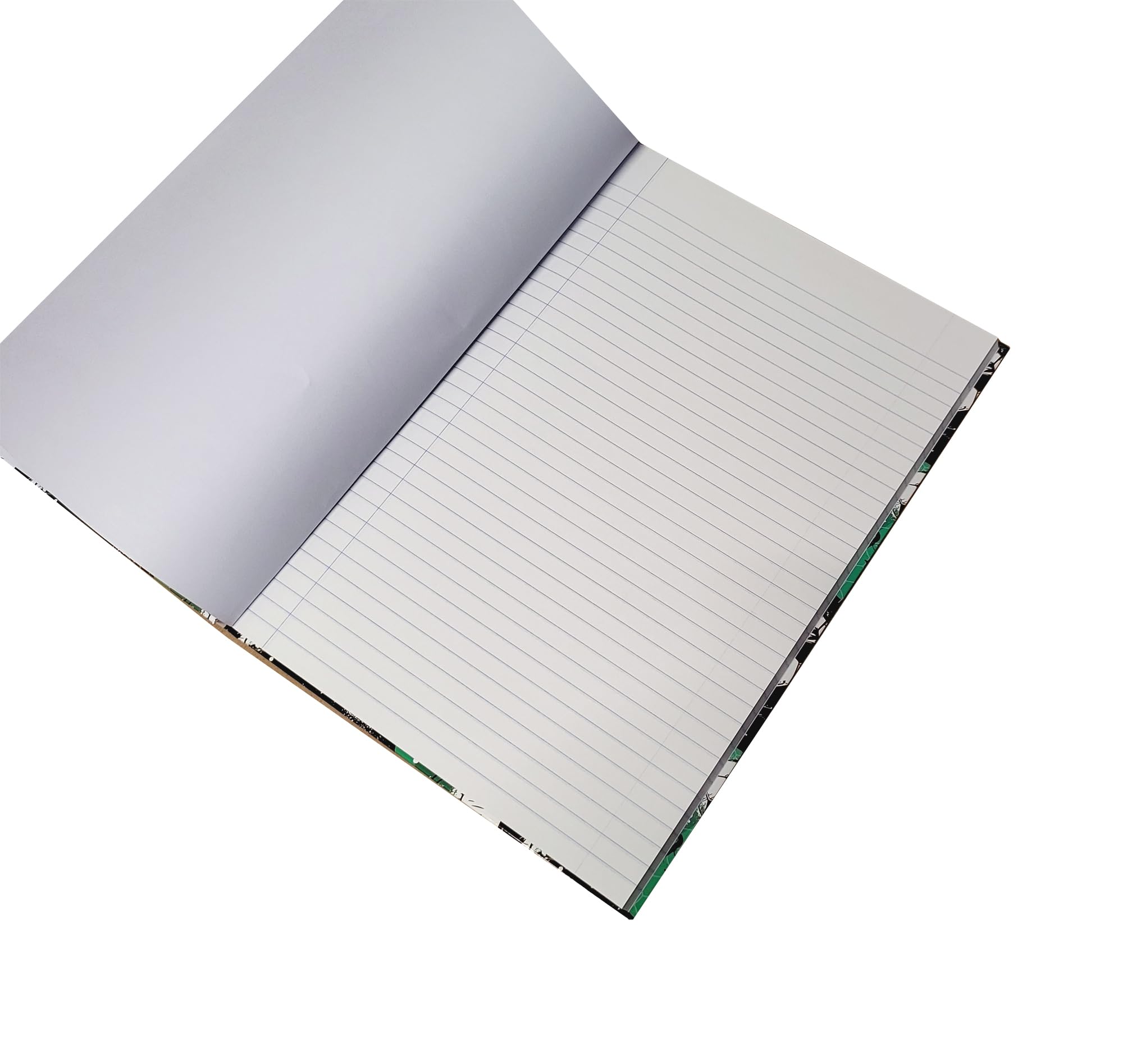 A4 Notebook Hardback 160 Pages Thread Sewn Feint and Margin Football Design Cover - Ruled Notebook (Green) - Image 2