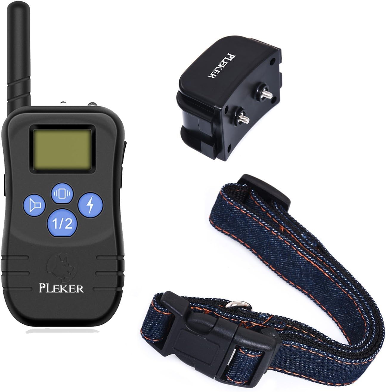 Pleker 328 Yard Remote Control Dog Training Shock Collar Bark Correction Collar for Home Puppy Pet Training Behavioral Aids