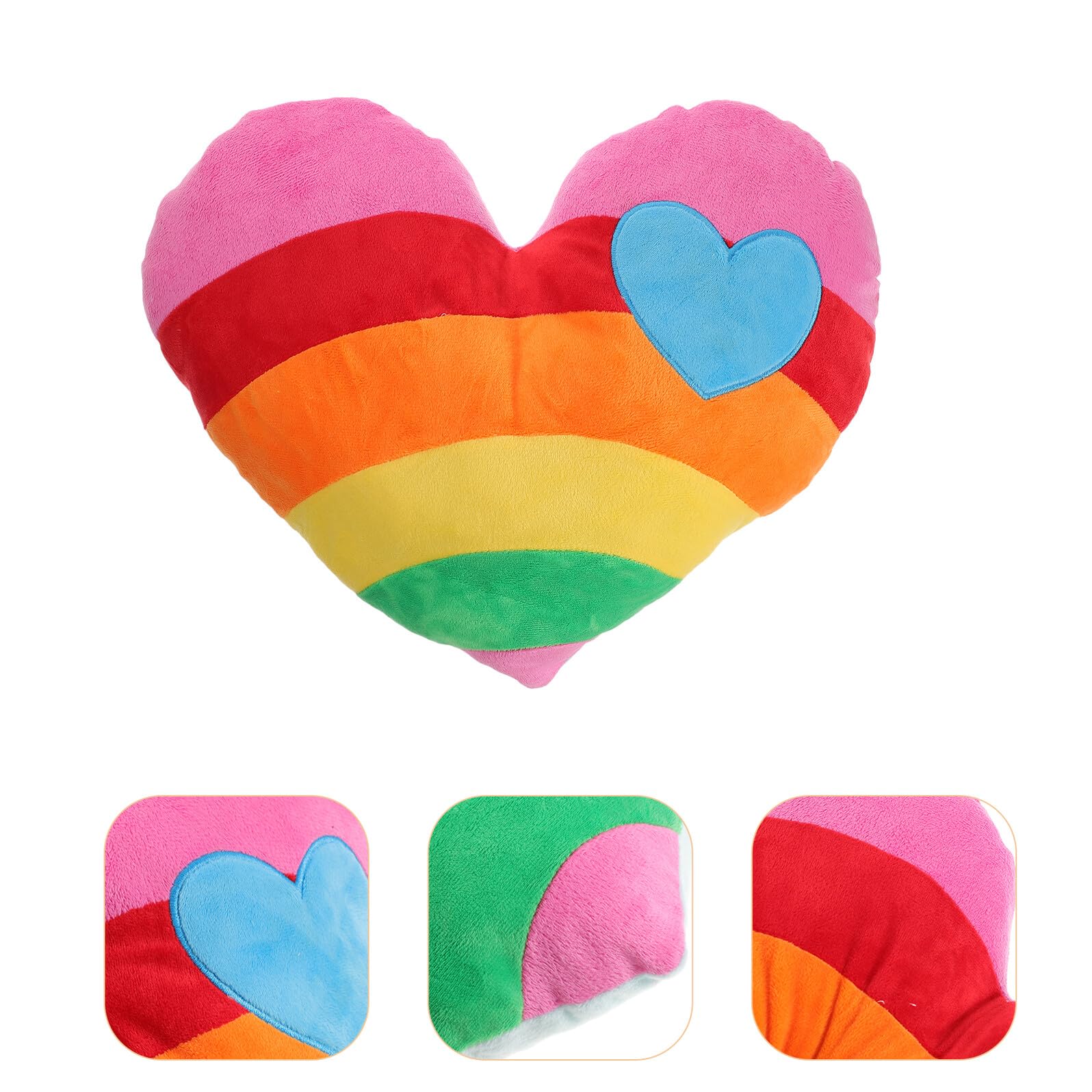BESPORTBLE Cuscino Morbido in Peluche per Festa degli Innamorati e Natale Forma di Cuore Imbottitura in Cotone Pp Cuscino Poggiatesta per Ufficio e Negozio