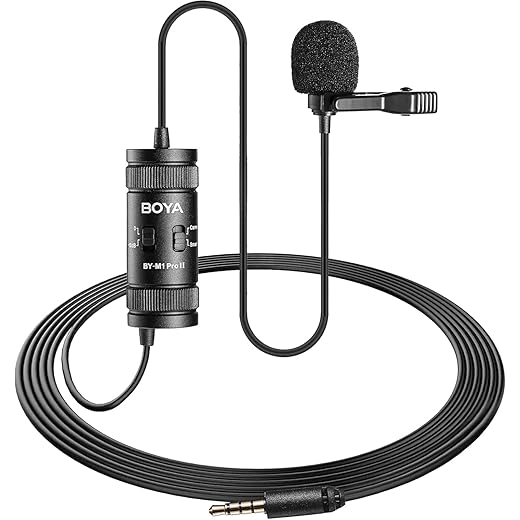 BOYA BY-M1 PRO II Lavalier Microphone 20ft Cable