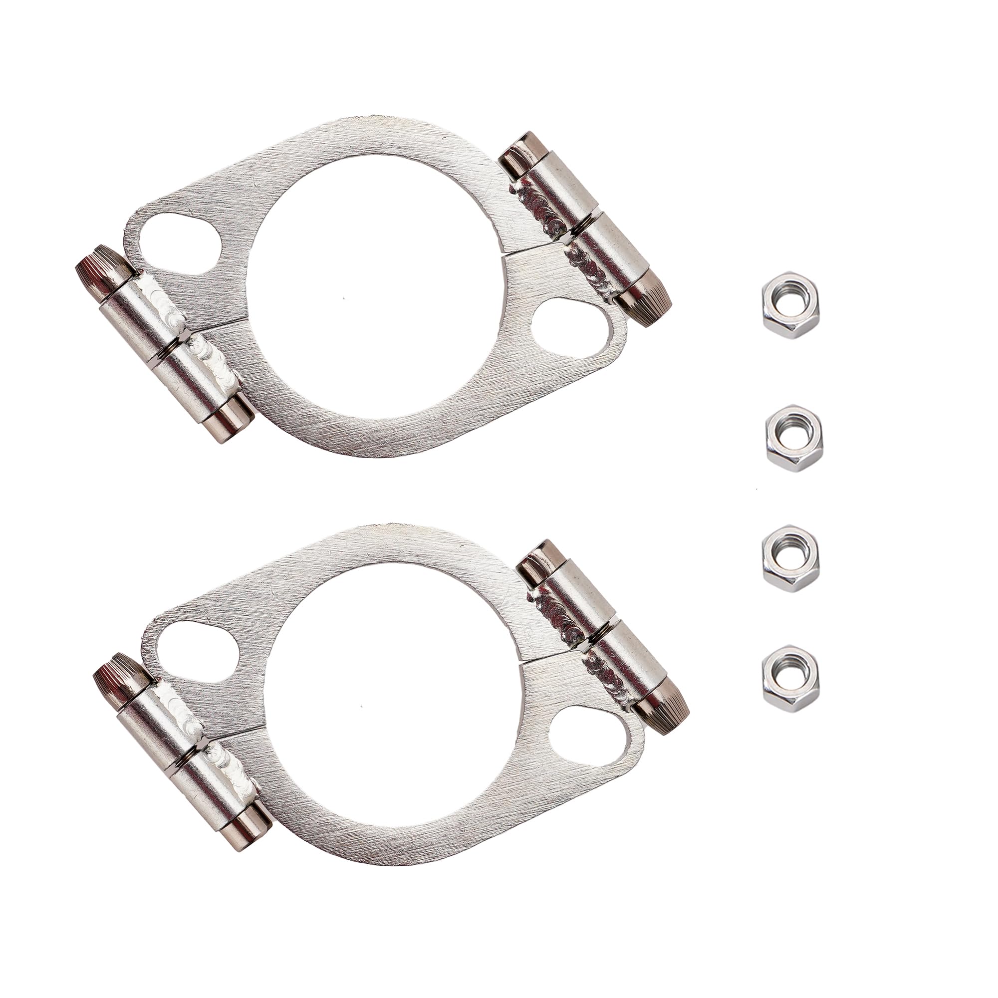 Jxsaboorle 2 Sets 2.0 Inch Split Exhaust Flange Repair Kit,2 Bolt 2.0''/50.8mm Flat Split Flange Repair Replacement Exhaust Flange Connection Kit