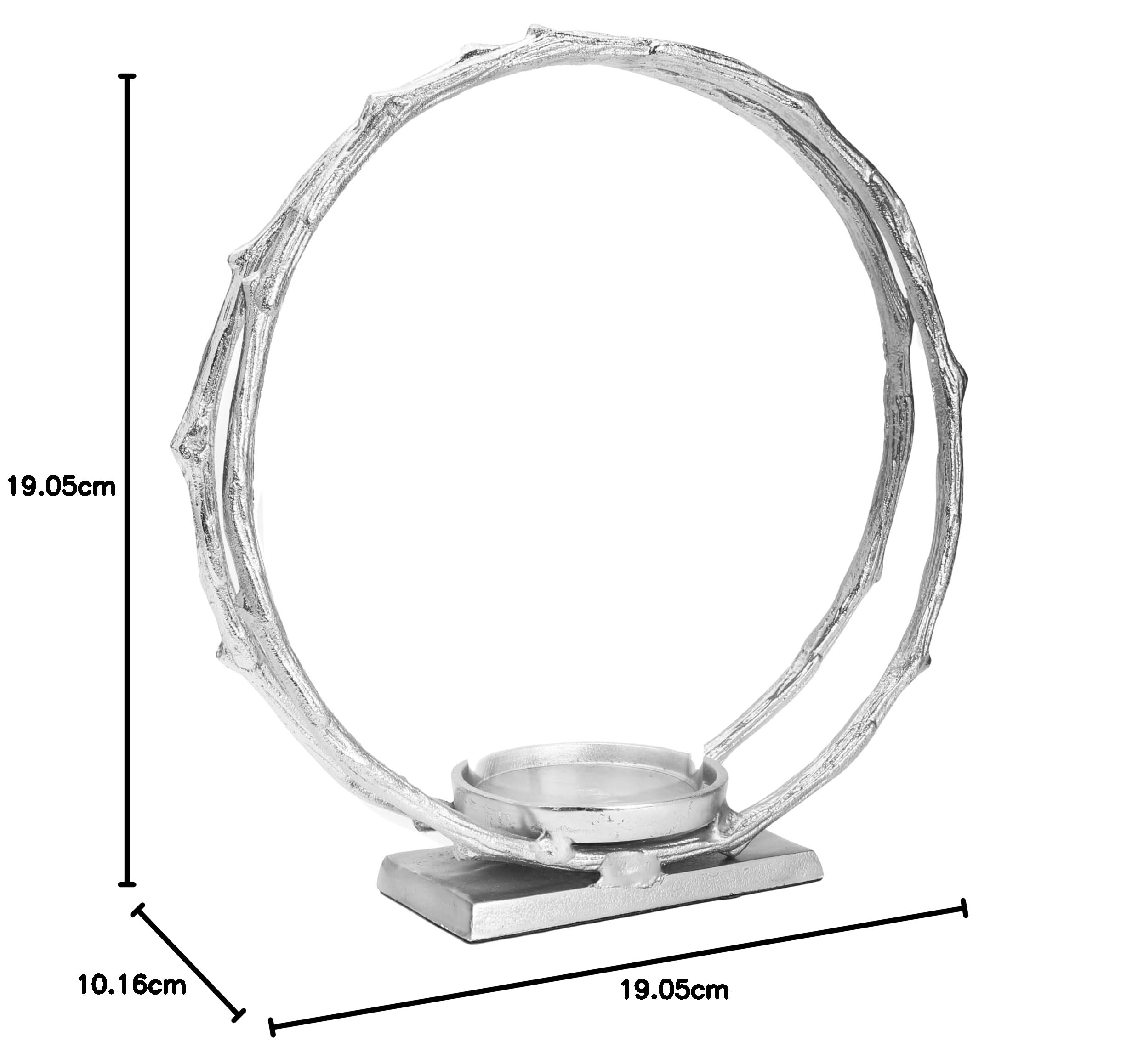 Amazon.co.jp: シルバー サークル ハリケーン キャンドルホルダー