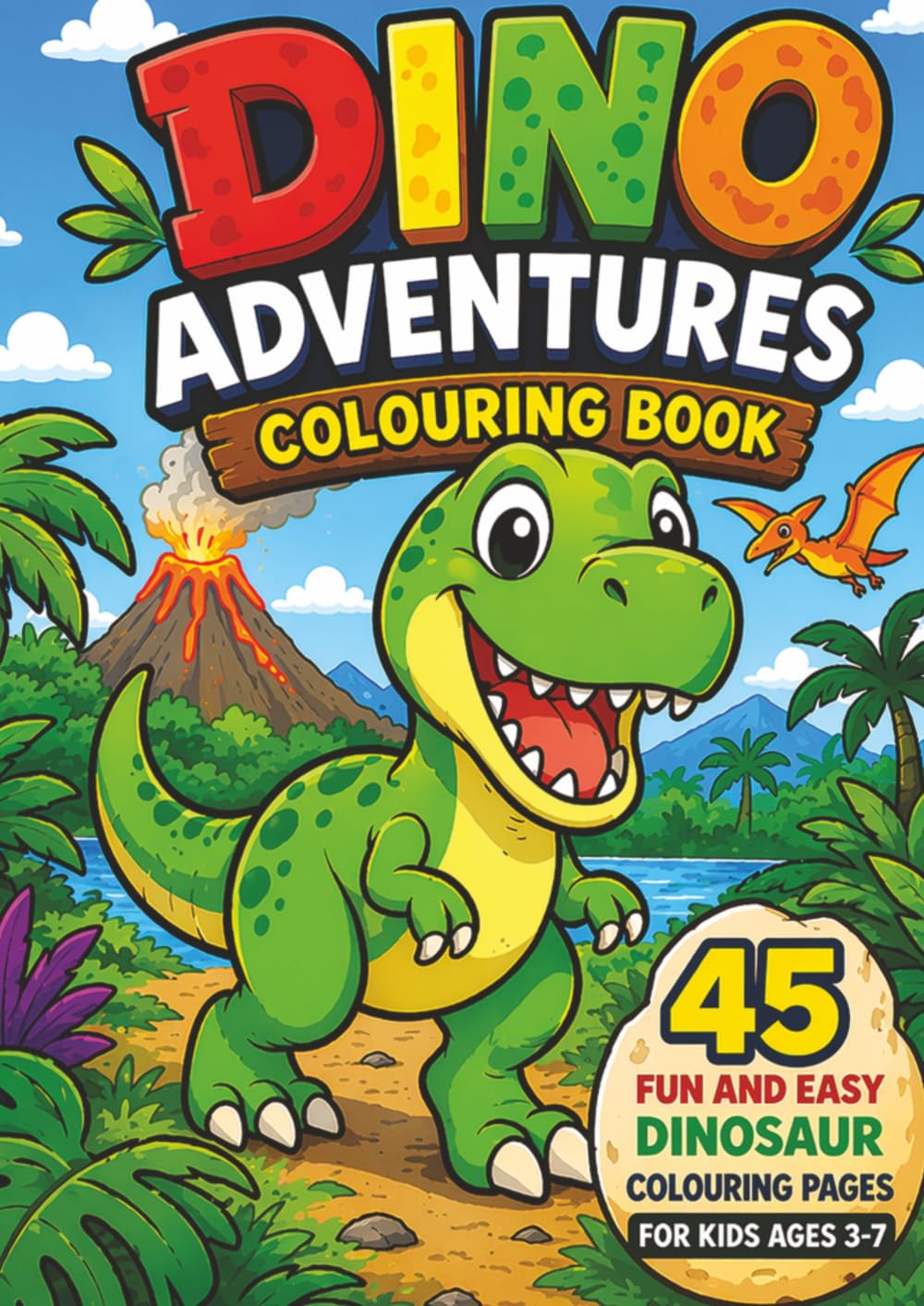 Dino Adventures Colouring Book: Prehistoric dinosaur fun!