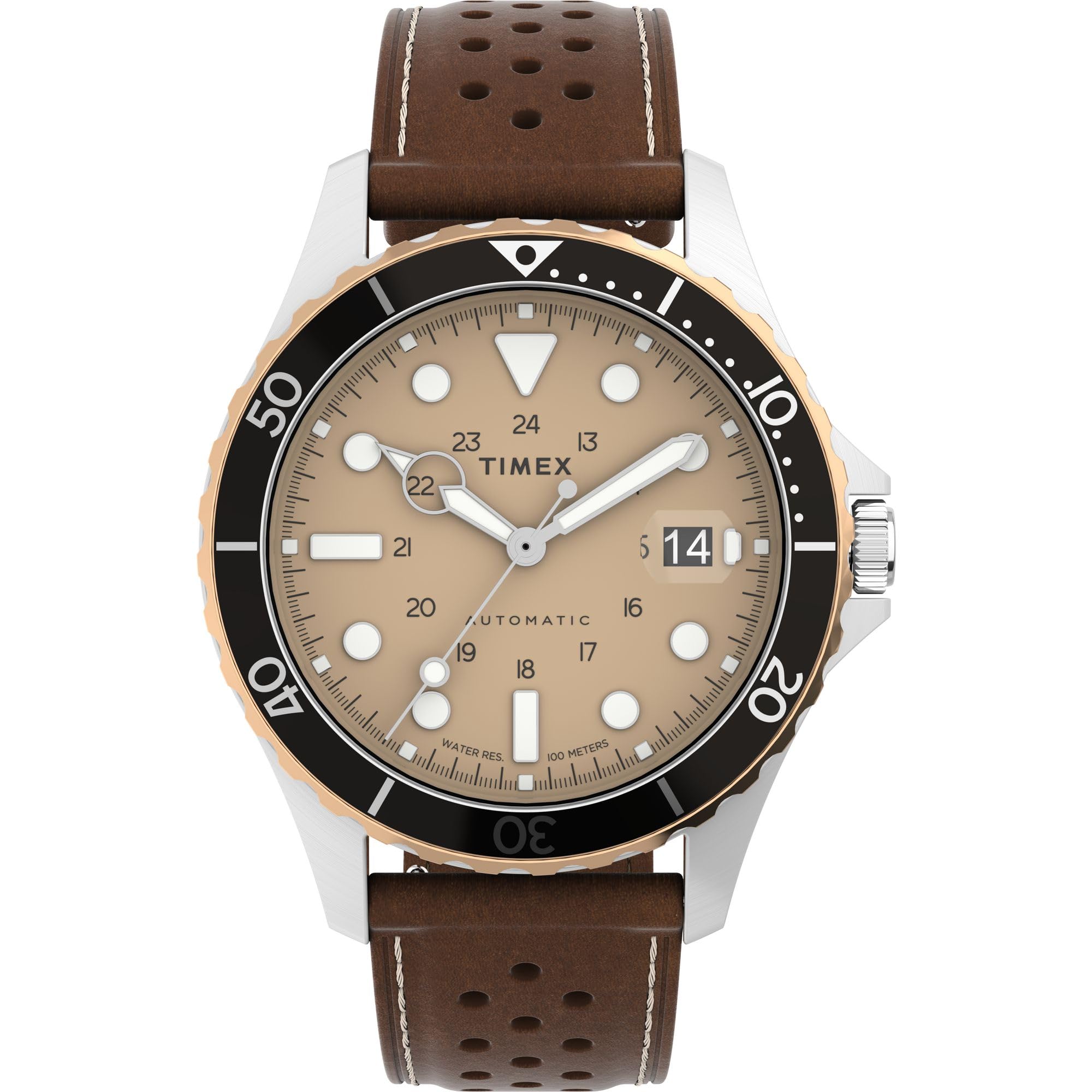 TIMEX Men Tan Round Stainless Steel Dial Analog Watch- TW2V41500U9 (B0CPVTC5QN) Amazon Price History, Amazon Price Tracker