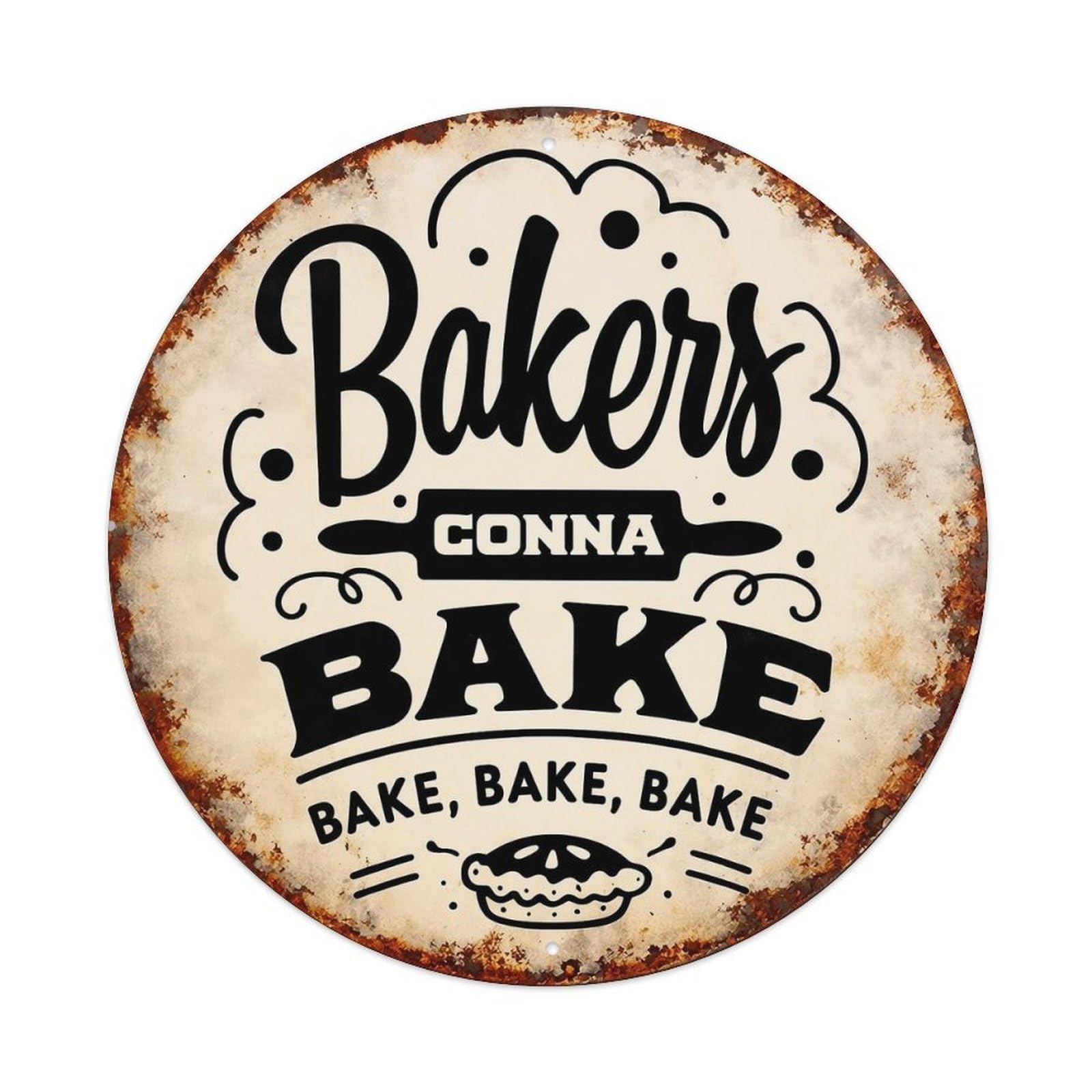 Bakers Conna Bake Slogan Design Metal Tin Sign Plaque