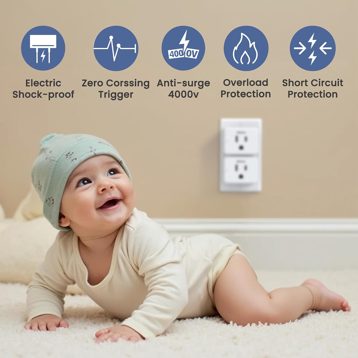 Remote Control Outlet Plug(Plug Only), Work with Wireless Switch | 15A/1500W, No Wiring Needed, Programmable, for Household Appliances
