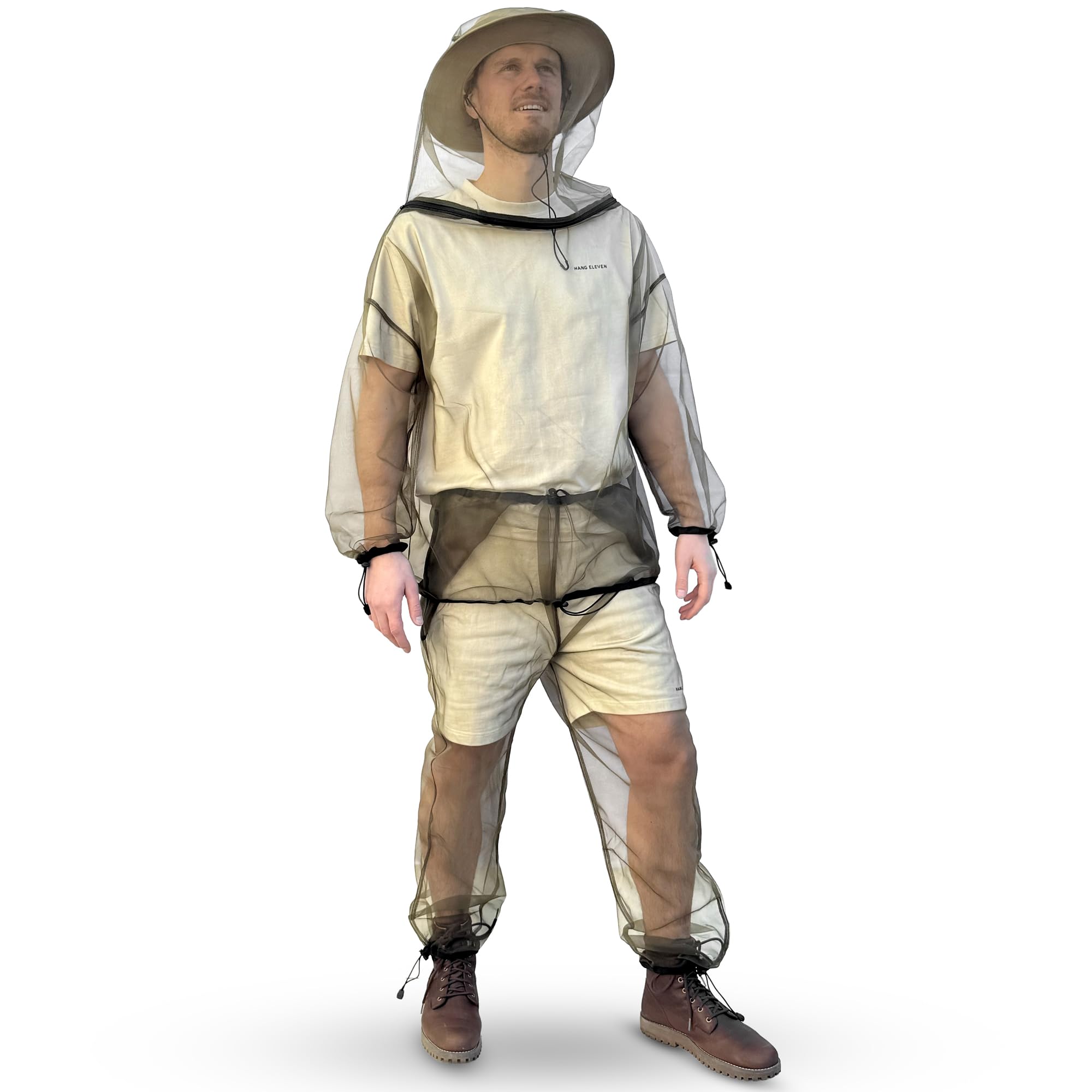 Universal Backpackers Traje Mosquitero para Protección contra Insectos - Chaqueta & Pantalones de Malla para Hombres y Mujeres - Ropa Resistente para Exteriores