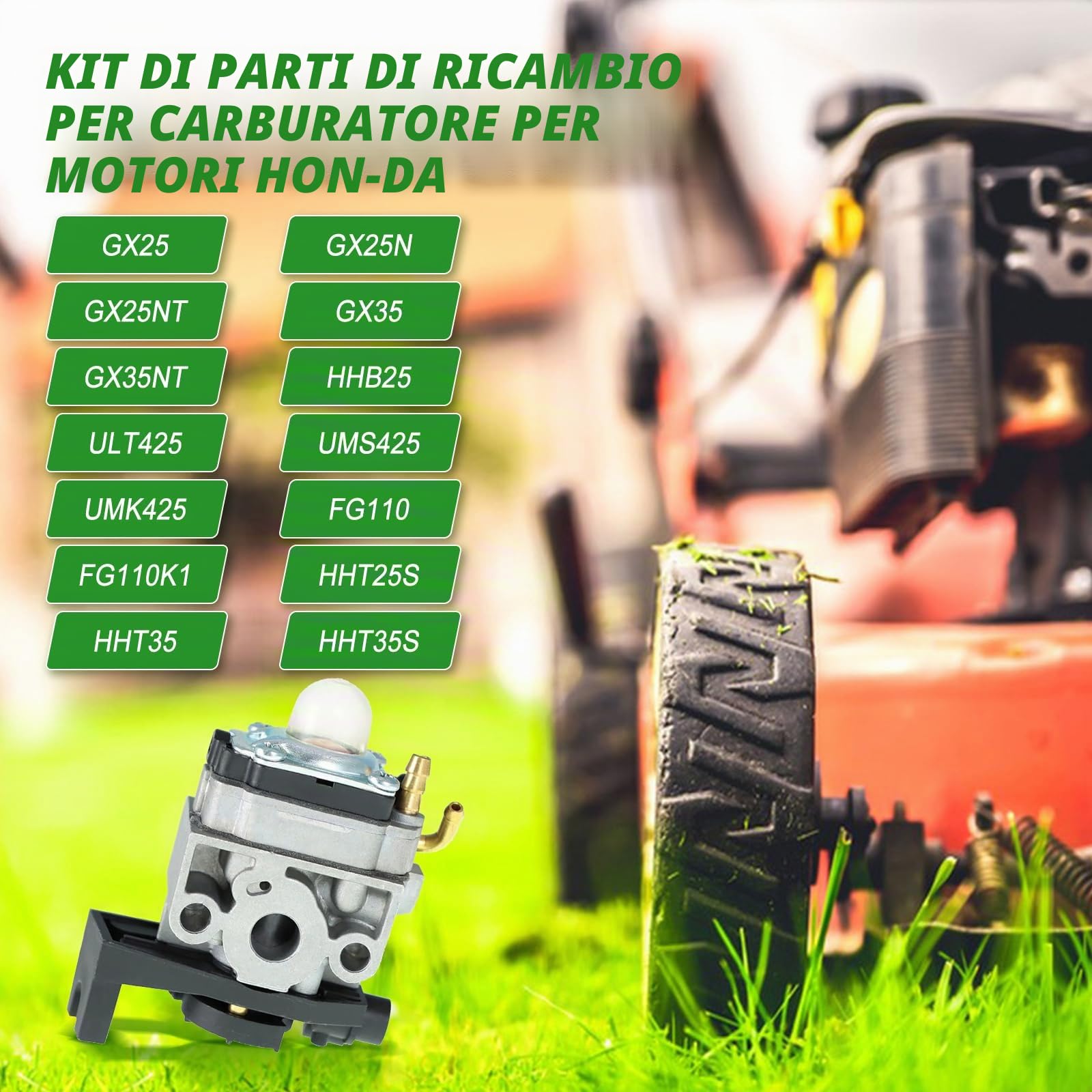 Kit carburatore per Honda GX 35 GX25 GX25N GX25NT GX35NT FG110 FG110K1 HHT35 HHT35S, 4 cicli di sostituzione motore 16100-Z0Z-034 16100-Z0Z-815 16100-Z0H-815 25 16 100-Z0H-053