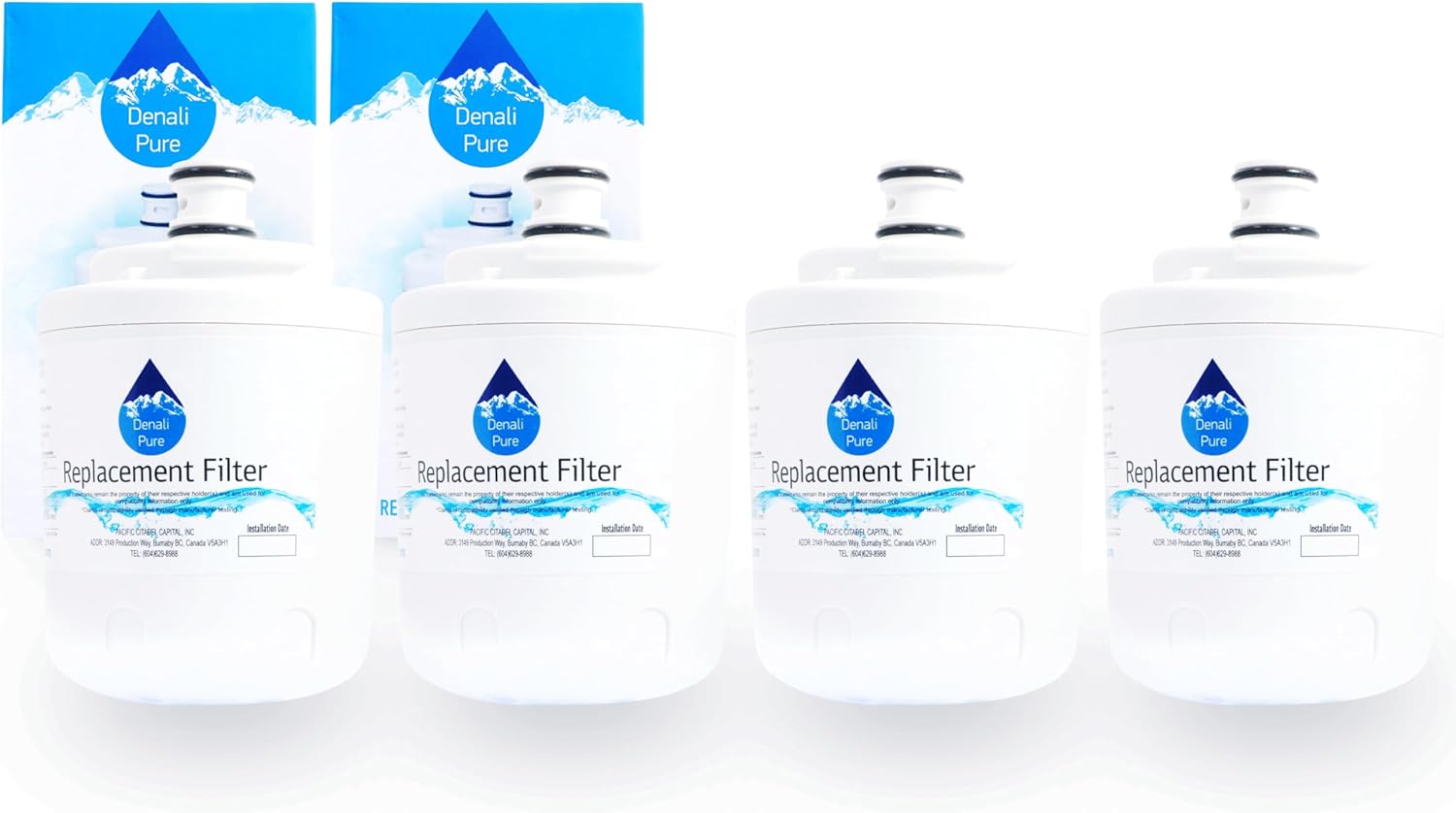 4-Pack Replacement for Maytag MSD2454FRQ Refrigerator Water Filter - Compatible with Maytag UKF7003 Fridge Water Filter Cartridge