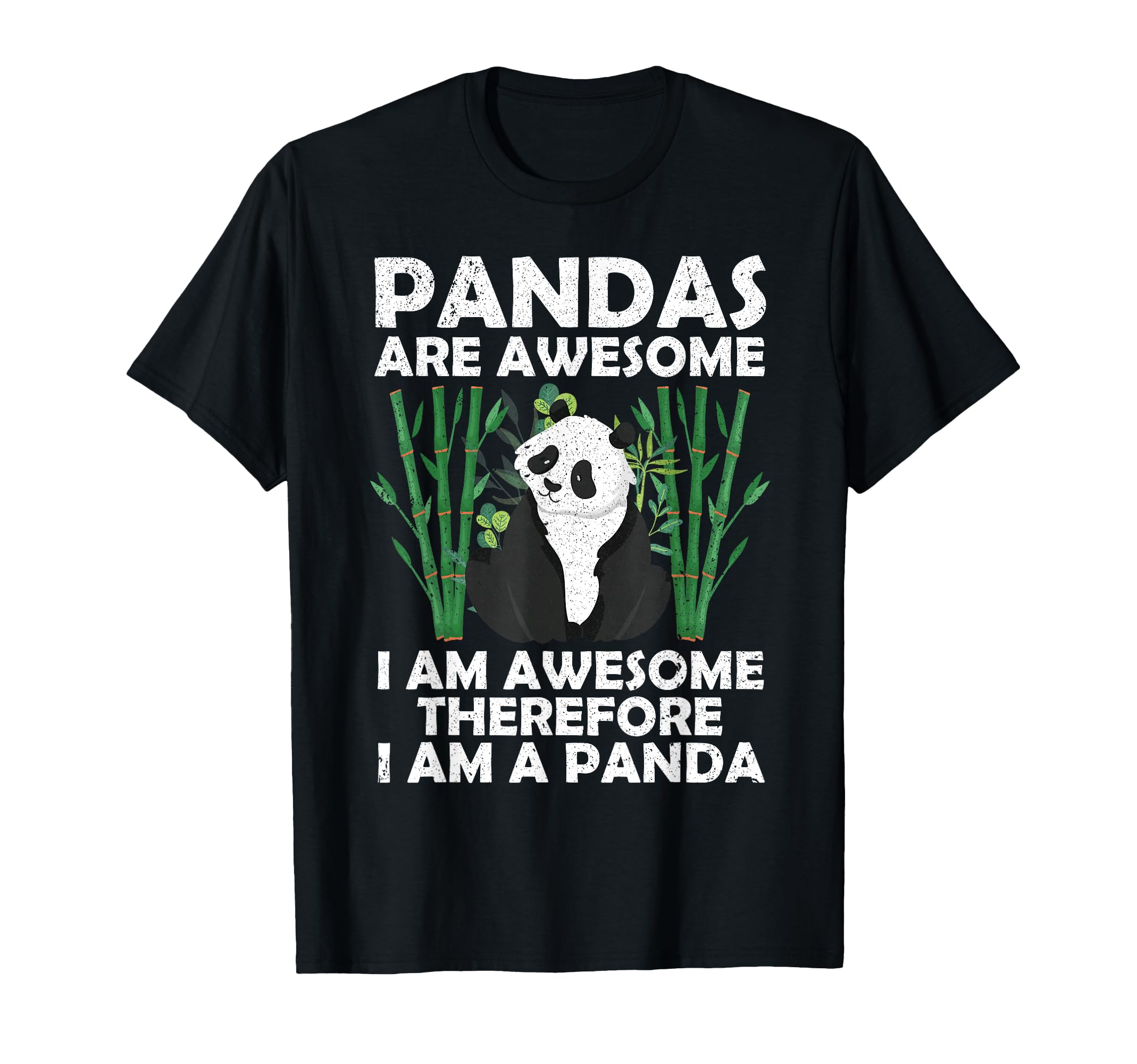 Funny Panda Design for Men Women Boys Girls Panda Bear Lover T-Shirt Small