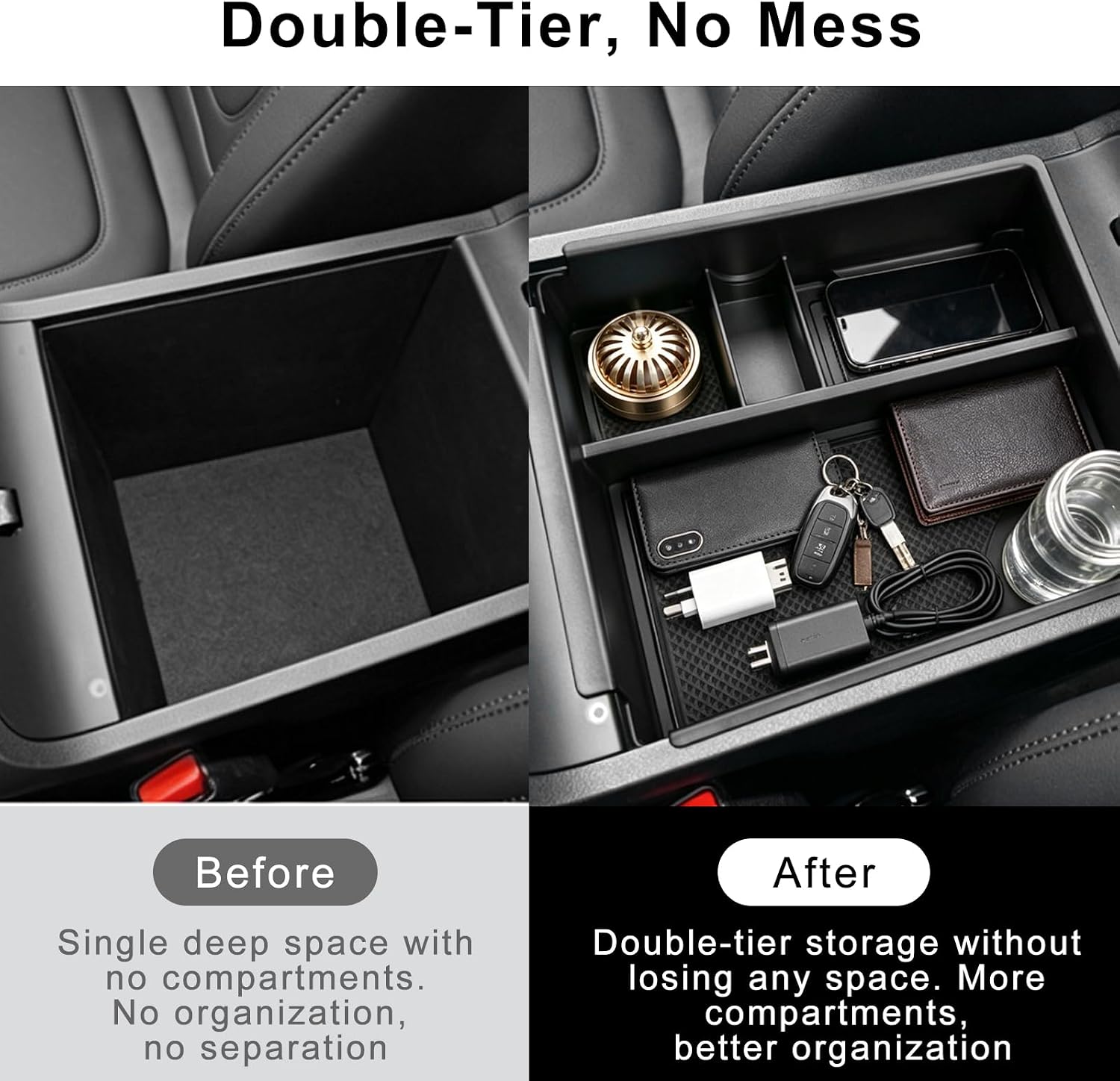 5PCS Center Console Organizer Tray for Hyundai Tucson 2022-2026, Armrest Box Organizer Accessories, Exclusive for 2022–2026 Automatic Transmission Tucson Not for 2025–2026 Tucson Limited/Hybrid