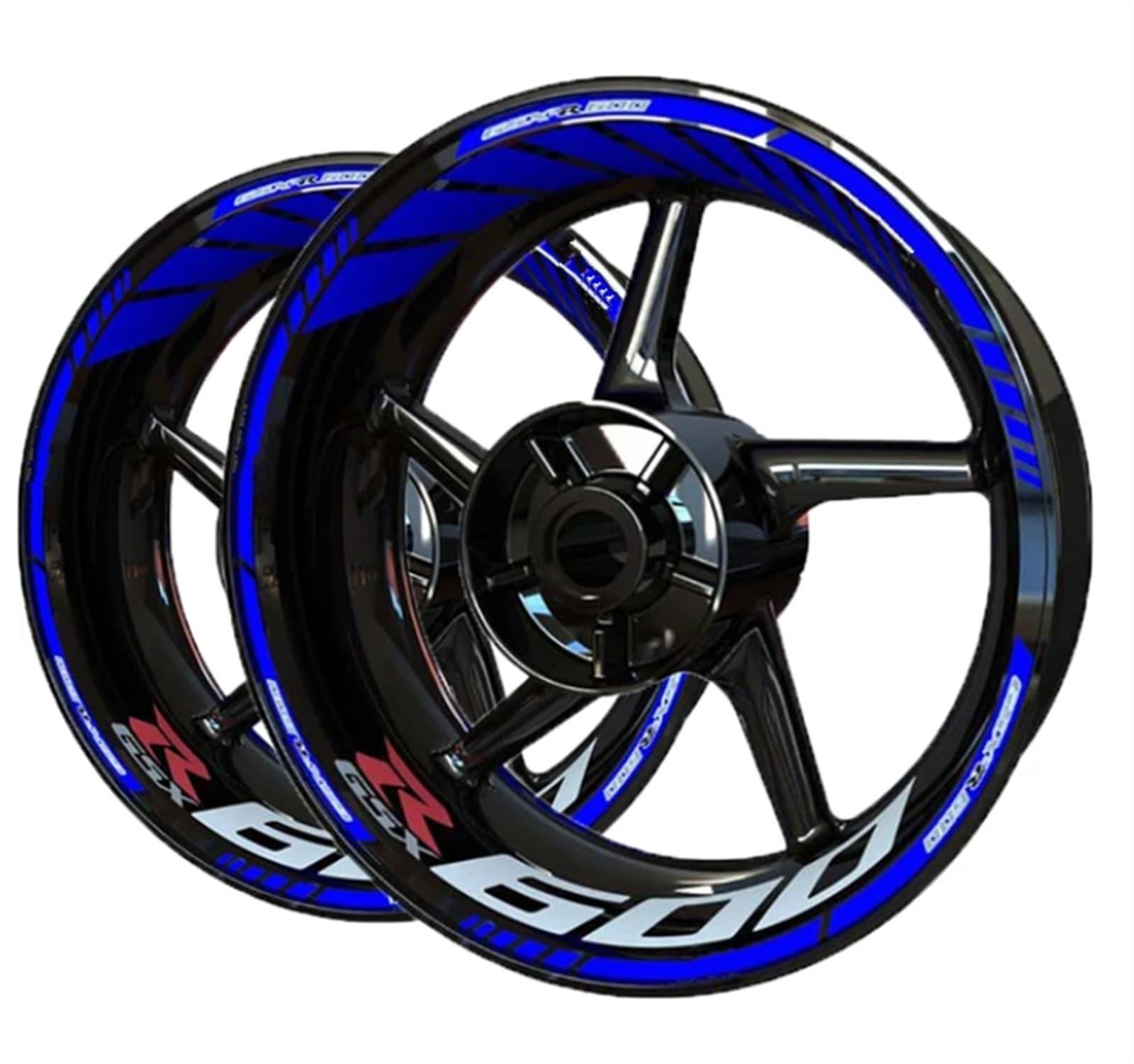Motorcycle Wheel Stickers Reflective Decals Rims for Suzuki GSXR600 GSXR-600(Color8)