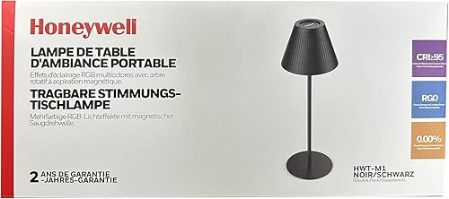 Miniatura 10 de Honeywell Paquete de 2 lámparas de mesa inalámbricas recargables  M1 Sunturalux Lámpara de escritorio LED portátil de 5200 mAh, funciona con pilas,