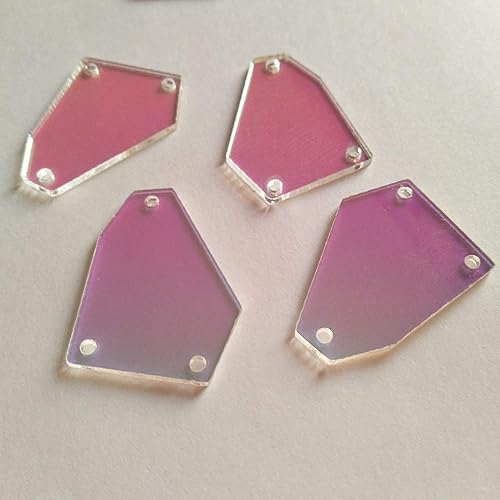 Miniatura 5 de 30 espejos irregulares acrílicos para coser, diamantes de imitación para disfraces de noche, accesorios de ropa, 1.49 pulgadas (dorado)