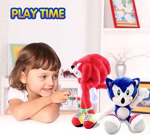 Miniatura 8 de Sonic Plush 11 Tall Sonic 2 Toys Figures Cotton Soft Stuffed Game Doll Toys for Kids Boys Girls Gift