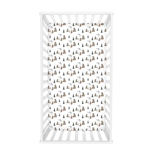 Miniatura 11 de Sammy & Lou Forest Stargazer - Juego de ropa de cama para cuna de bebé de 4 piezas, incluye edredón, dos sábanas ajustables para cuna y juguete de