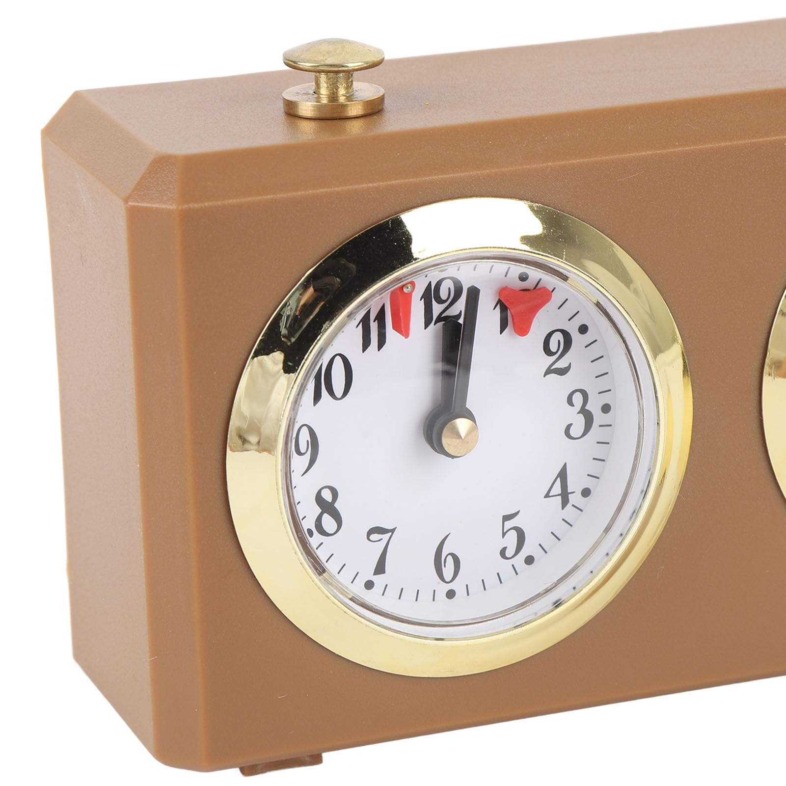 Orologio da Scacchi Meccanico, Meccanismo di Carica, Quadranti Grandi e Trasparenti con Design retrò Classico per Vari Giochi di Scacchi (Abbronzatura)