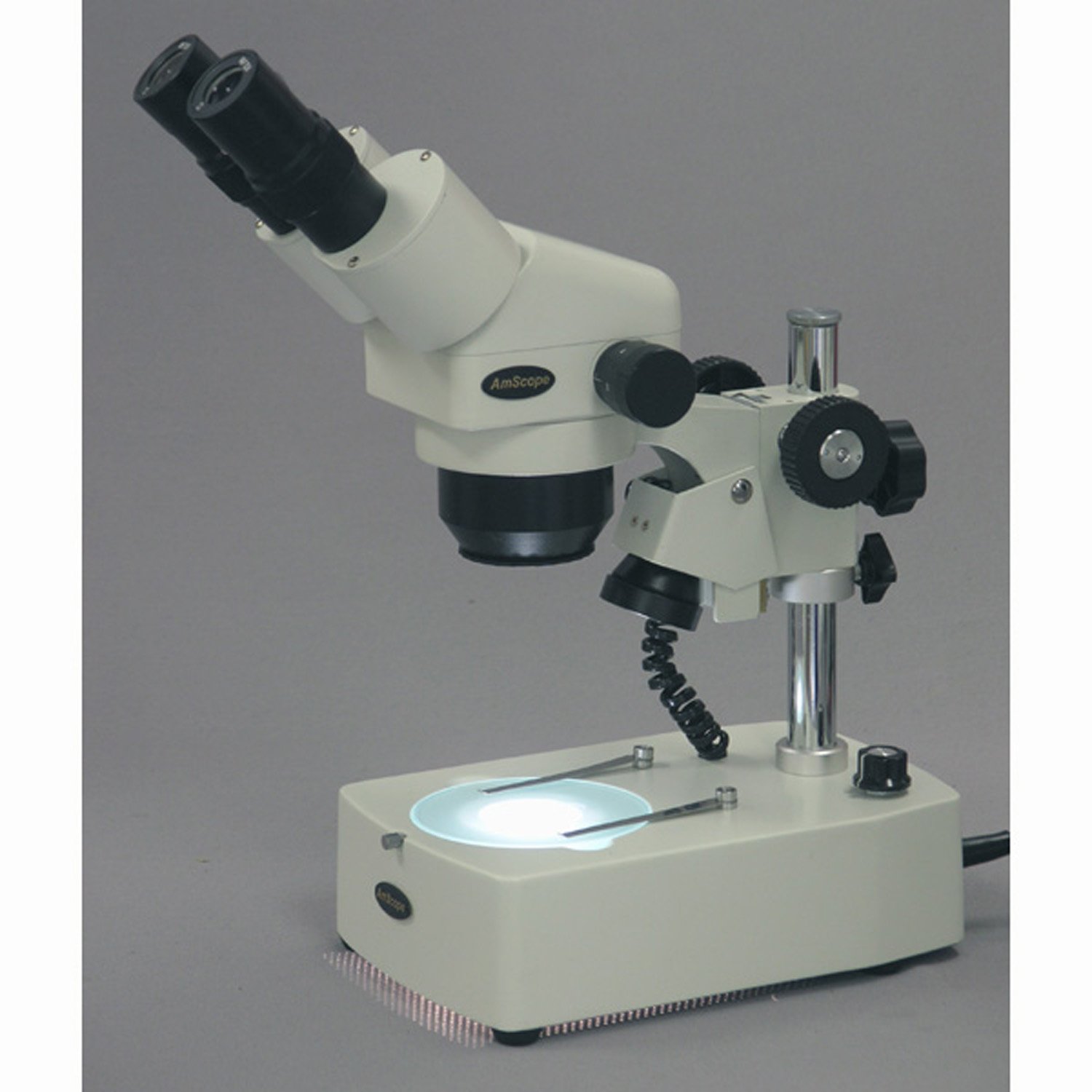 AmScope SH-2B Zoom-Mikroskop Binokular Stereo Doppelhalogen, 10X-40X, Weiß