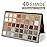 UCANBE Nude Eyeshadow Makeup Palette, 40 Color Matte Shimmer Glitter Eye Shadow, Neutral Black Dark Grey Smoky Make Up Pallet Highly Pigmented Long Lasting Waterproof
